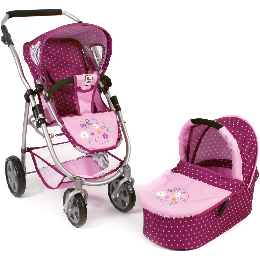 CHIC2000 Kombi-Puppenwagen »Emotion All In 2in1, Brombeere«, inkl. Babywanne und Sportwagenaufsatz