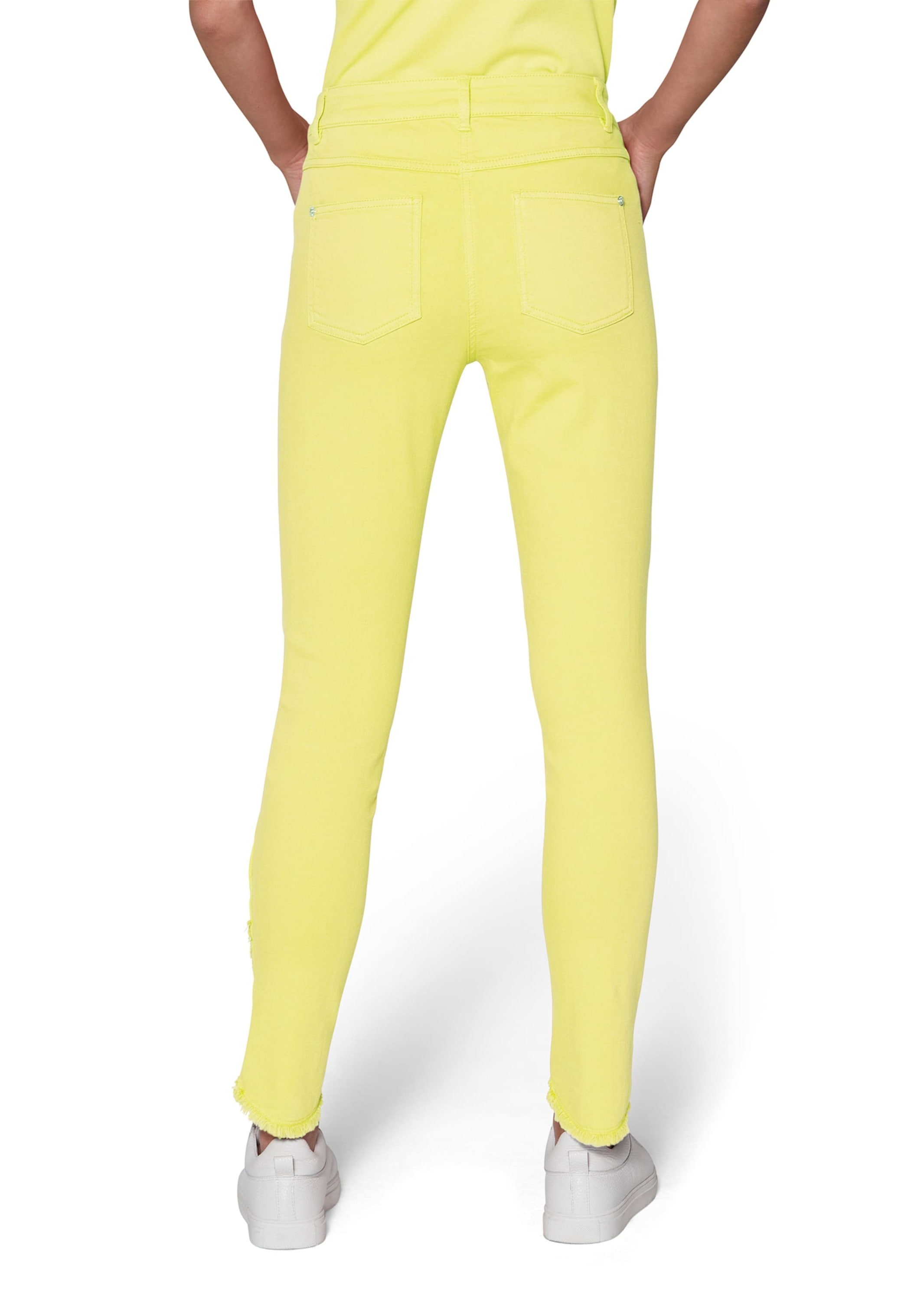 MADELEINE Regular-fit-Jeans »Jeans Verkürzte 5-Pocket-Hose mit Fransen«