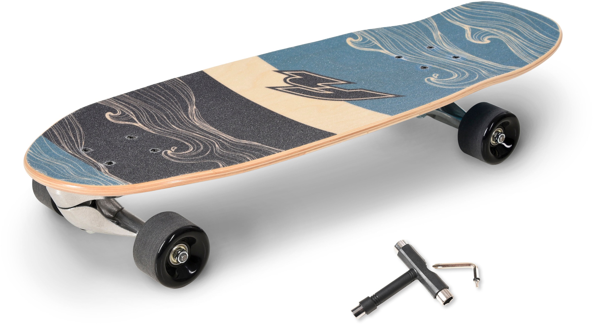 F2 Skateboard »Carving Skateboard mit Allroung Wing 3m²«, (Set, 5 St.)