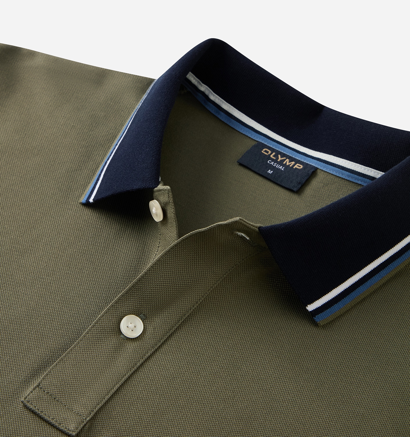 OLYMP Poloshirt »Casual«, farbliche Kontrast-Details