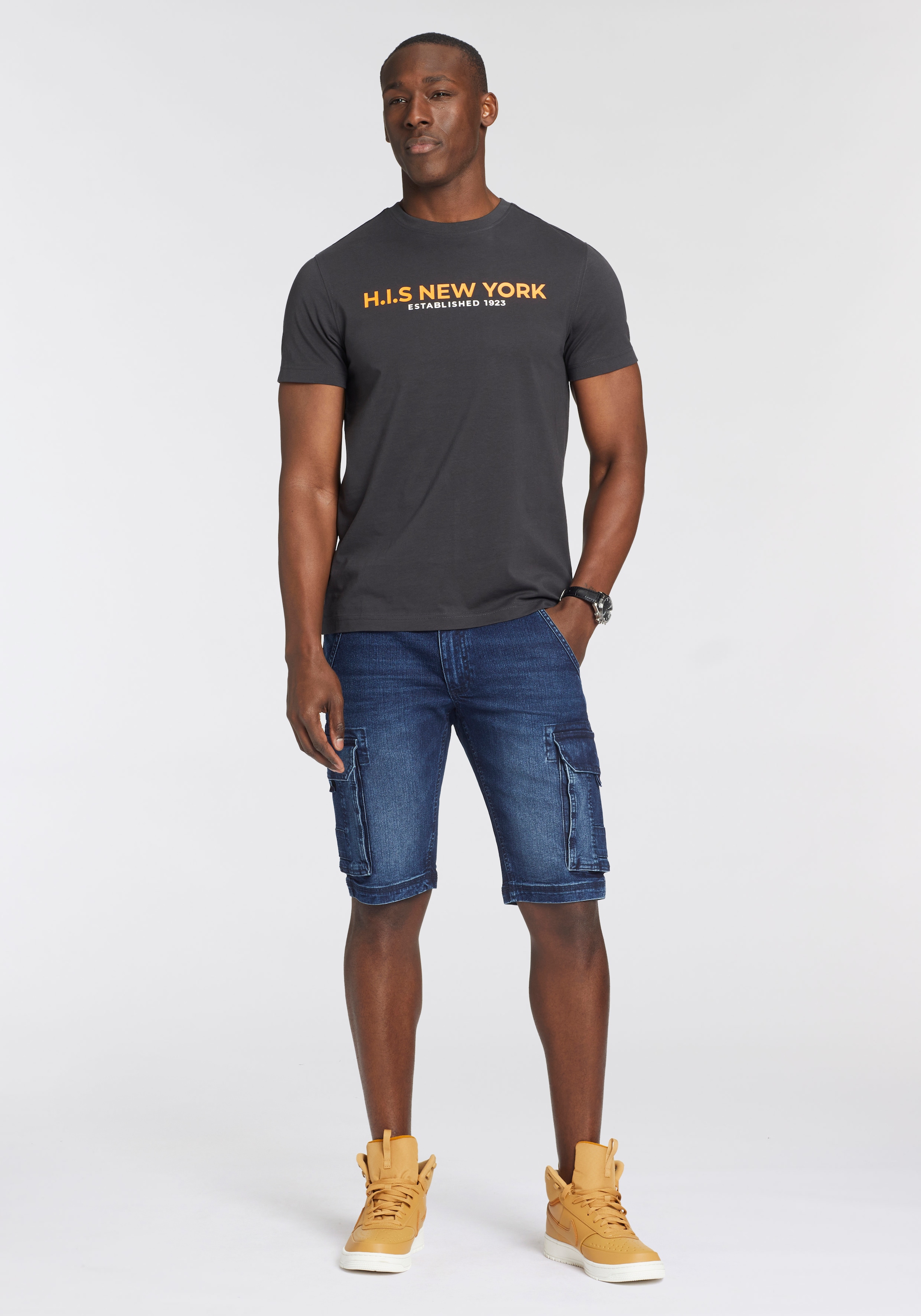 H.I.S T-Shirt, Mit großem Frontprint