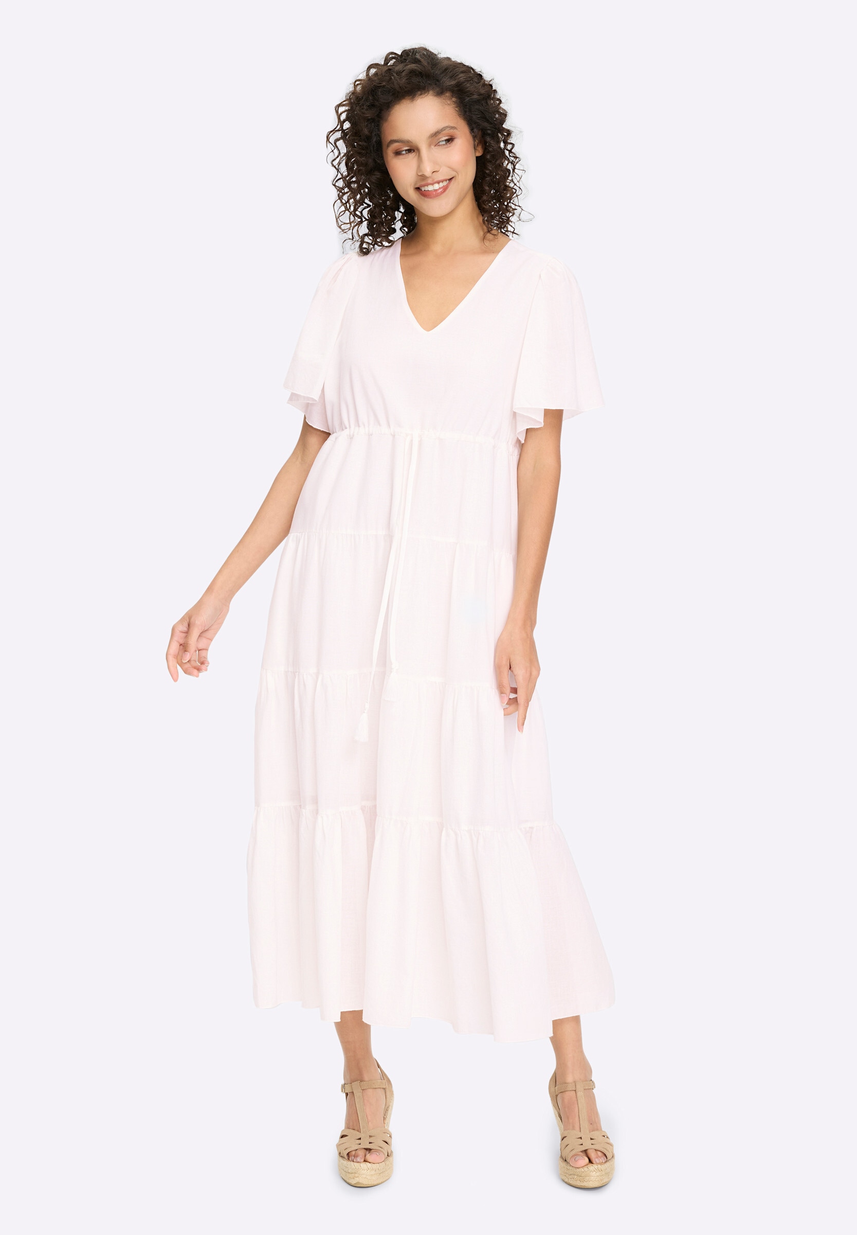 heine Sommerkleid »Webkleid Baumwollkleid in Maxilänge« Nahttasche