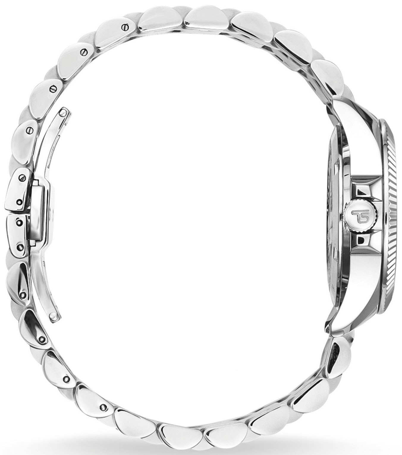 THOMAS SABO Quarzuhr »DIVINE«, Armbanduhr,Damenuhr,Mineralglas m. Saphirbeschichtung,Edelstahlarmband