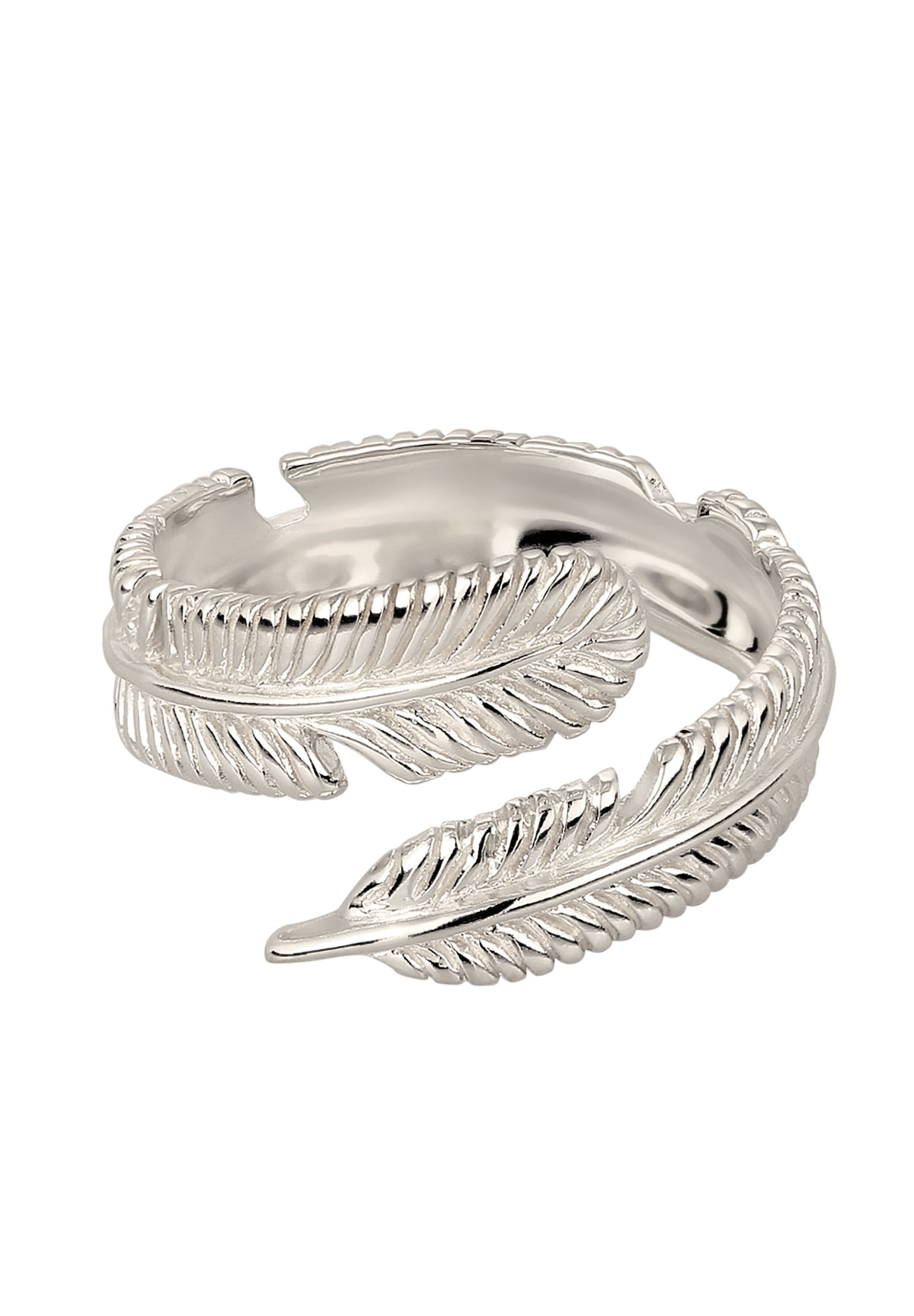 Kuzzoi Silberring »Ring Feder Boho Look 925 Sterling Silber«