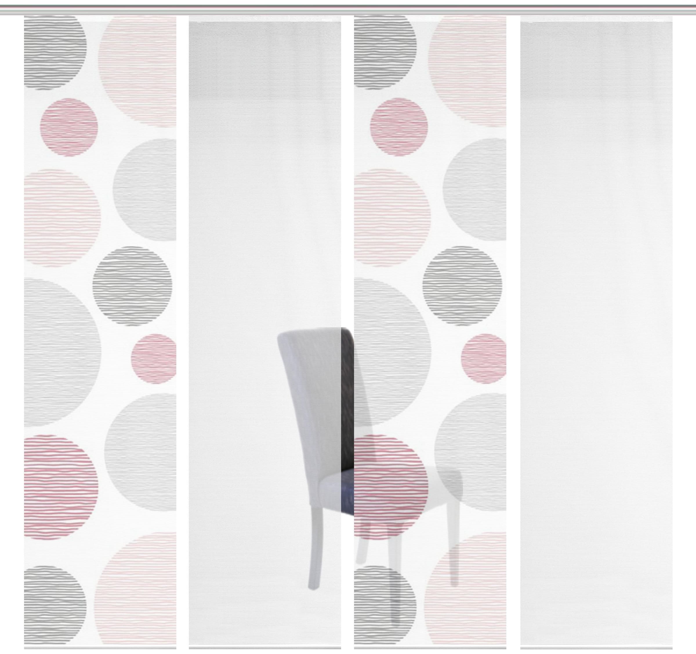 Vision S Schiebegardine »4ER SET BORDEN« Paneelwagen 4 Stk. tlg. HxB: 260x60, Schiebevorhang 4er Set Digitaldruck