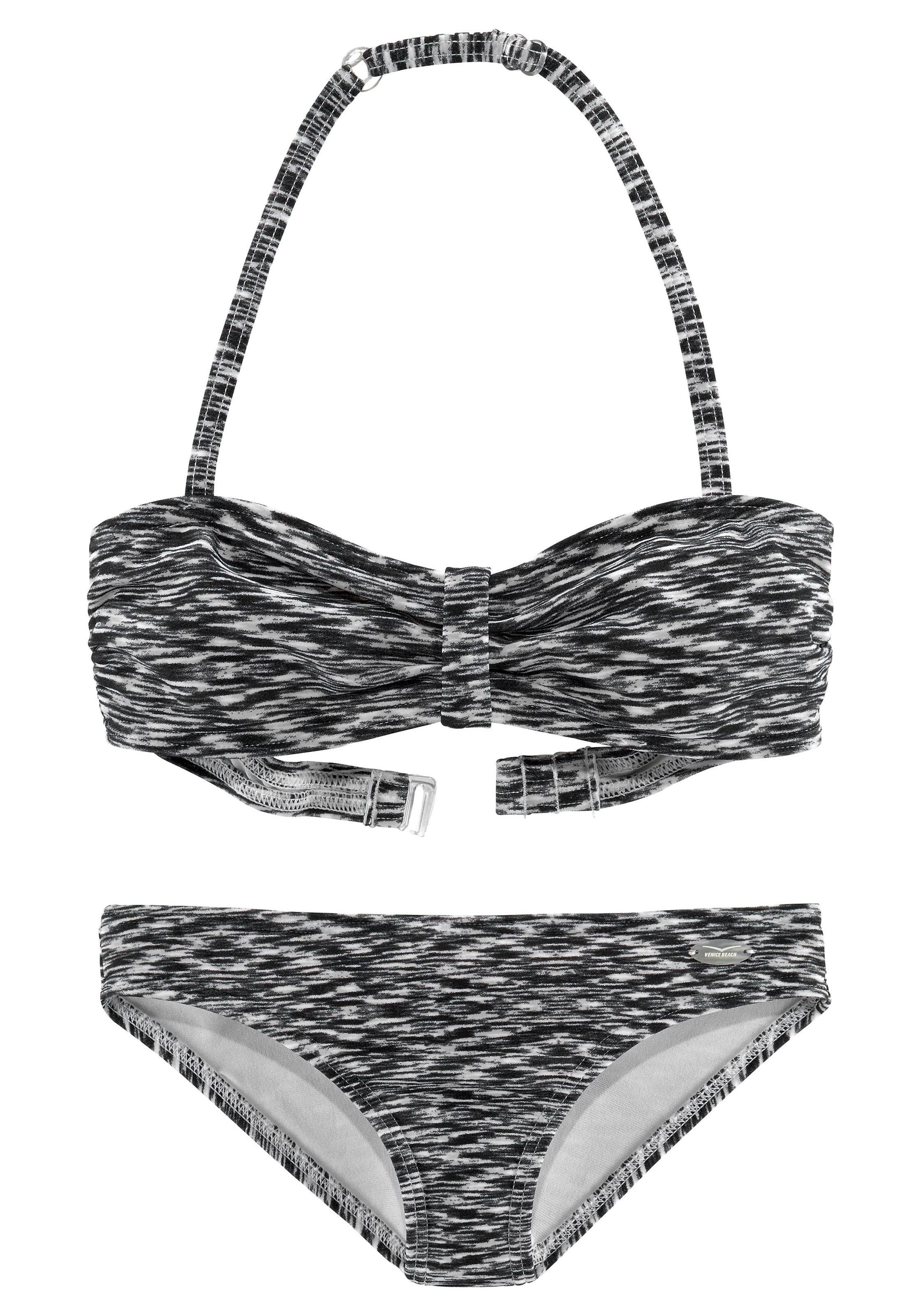 Venice Beach Bandeau-Bikini, in Melange-Optik bei | Neckholder-Bikinis