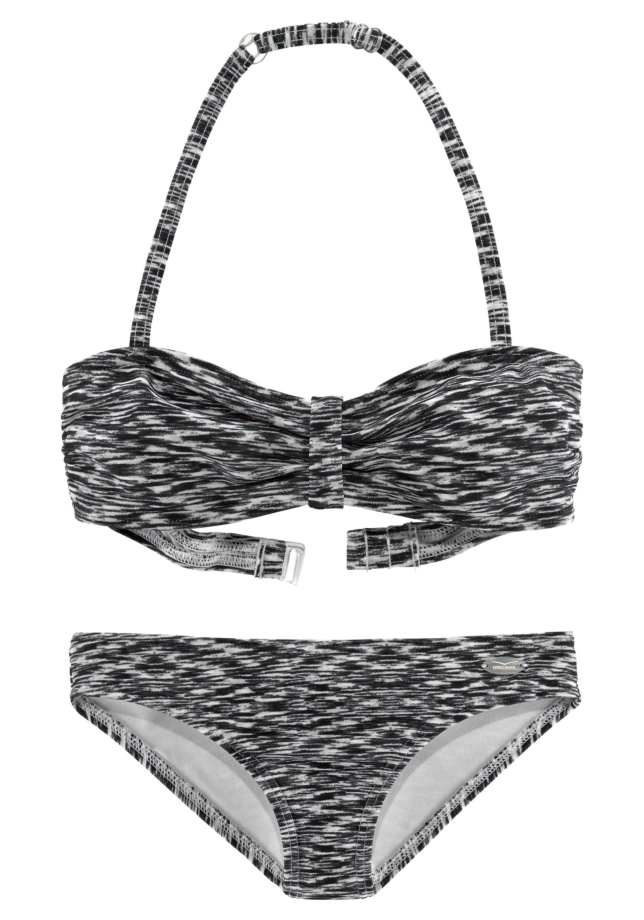 bei in Beach Melange-Optik Bandeau-Bikini, Venice