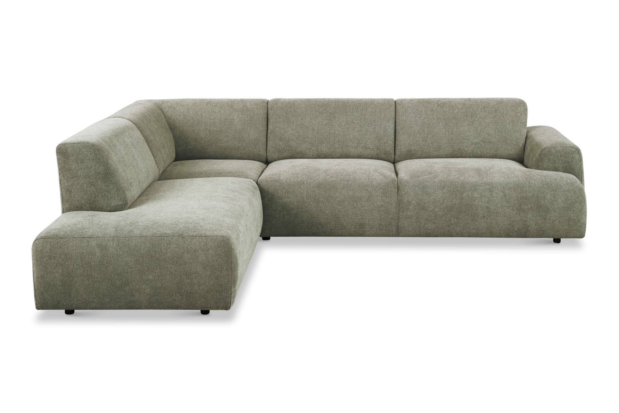 andas Ecksofa »Linkka, Breite 282 cm«, L-Form, in einem weichen Chenille-Stoff, mit Wellenunterfederung