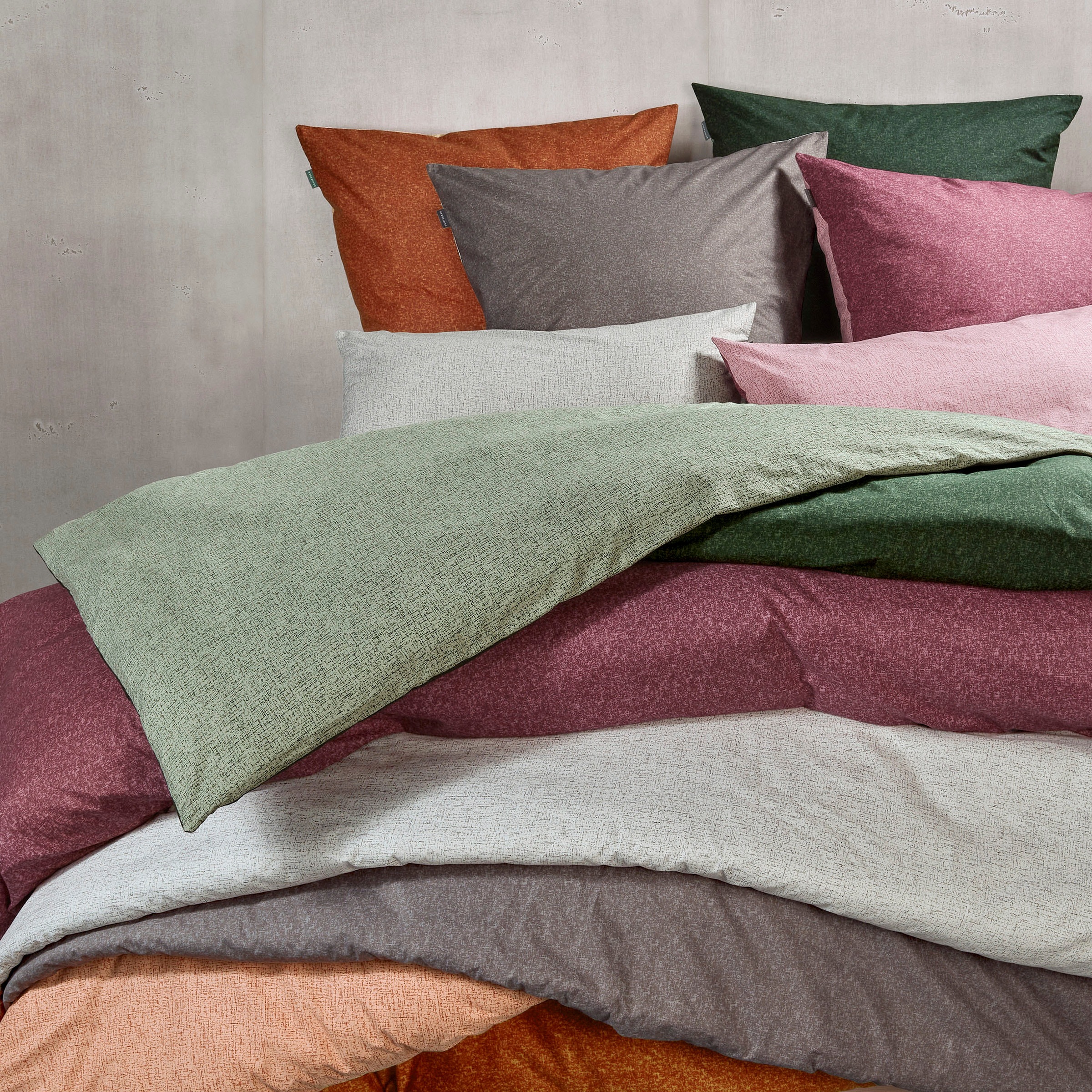 Schiesser Wendebettwäsche »Vinnie aus weicher Baumwolle mit edlem Melangeeffekt«, MADE IN GREEN by OEKO-TEX®-zertifiziert