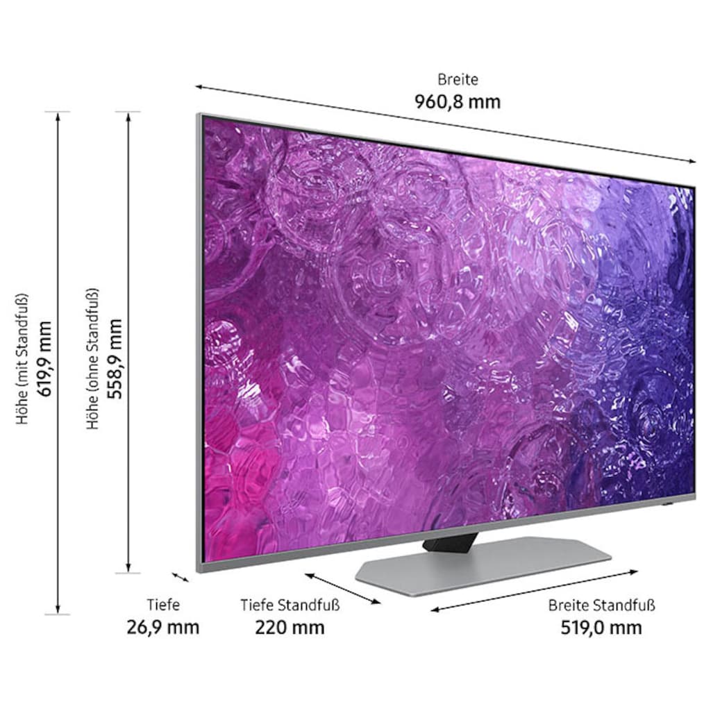 Samsung LED-Fernseher »GQ43QN90CATXZG«, 108 cm/43 Zoll, 4K Ultra HD, Smart-TV, Neo Quantum HDR+(43"/50": Neo Quantum HDR)