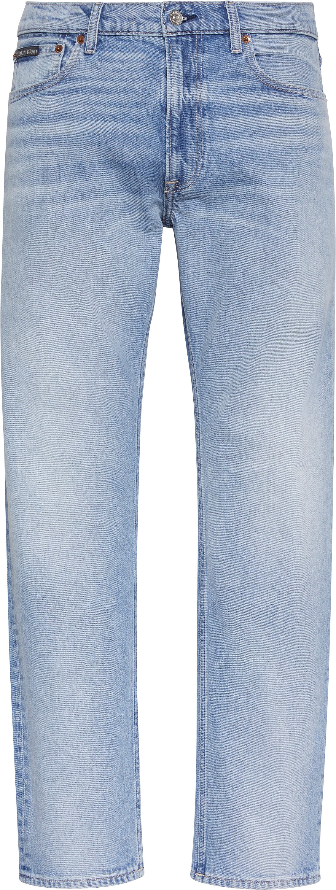 Calvin Klein Slim-fit-Jeans used washed, Slim Straight Fit, Logopatch am Bund