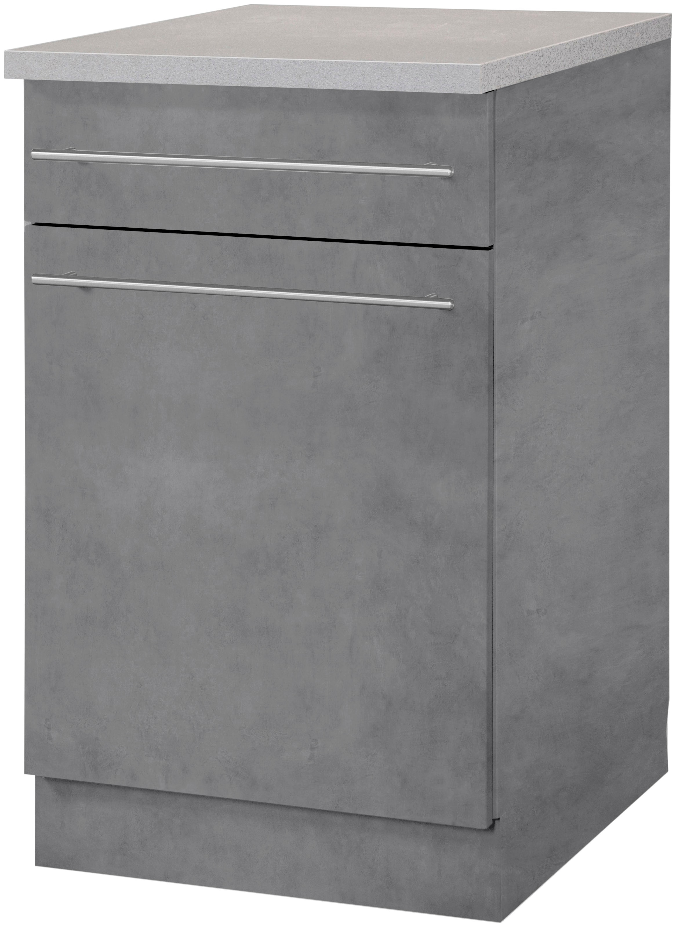 wiho Küchen Unterschrank "Chicago" 40 cm breit, 1 Schubkasten und 1 Tür