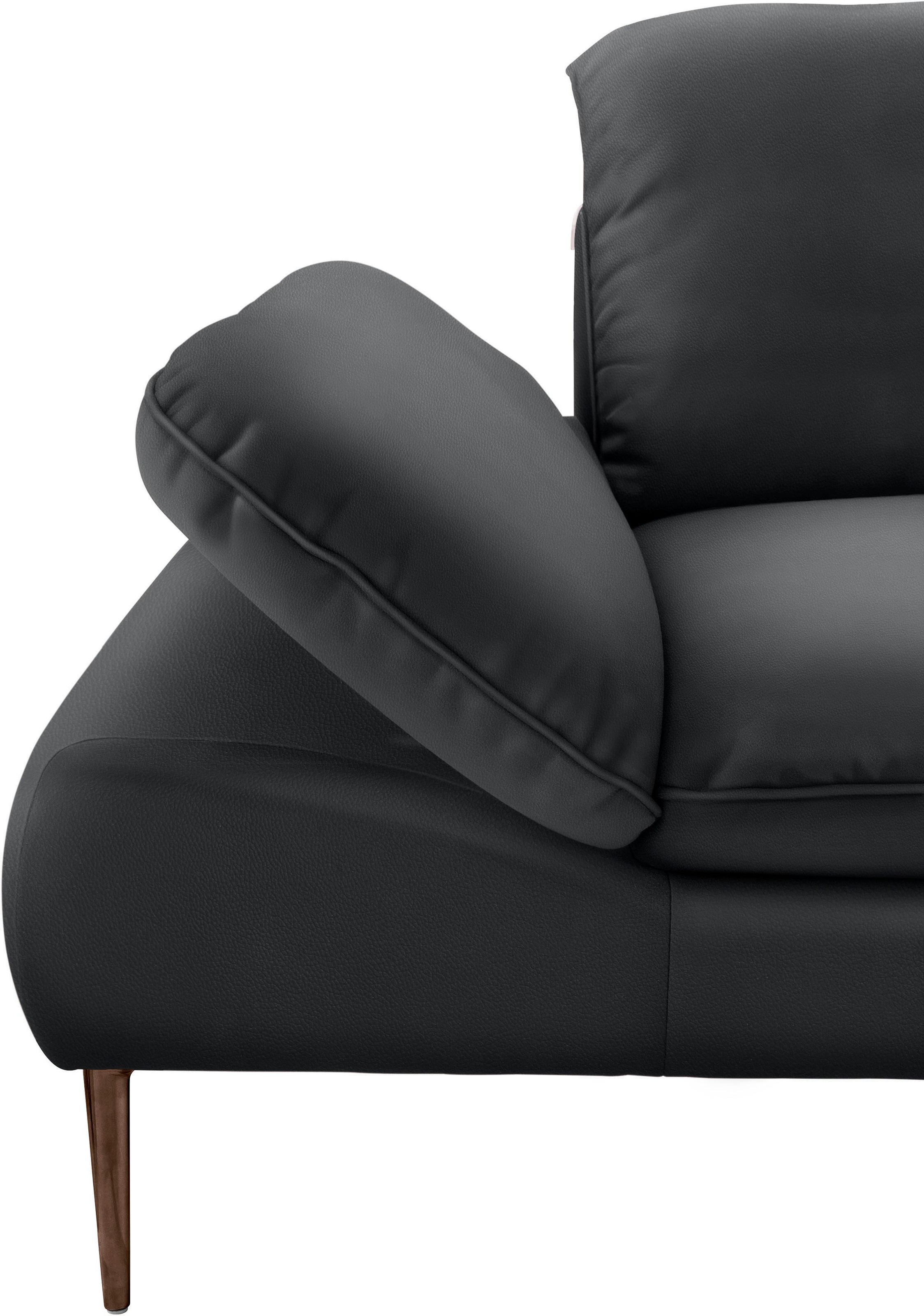W.SCHILLIG Ecksofa »enjoy&MORE, Designsofa, bequem, elegant und zeitlos, L-Form«, Sitztiefenverstellung, Füße bronze pulverbeschichtet, Breite 340 cm