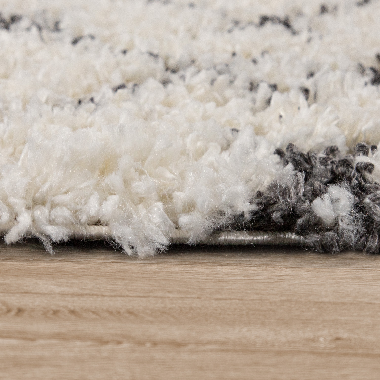 Paco Home Hochflor-Teppich »Kalmar 451«, rund, 44 mm Höhe, Shaggy, Scandi Design, modernes Rauten Muster, weich & kuschelig