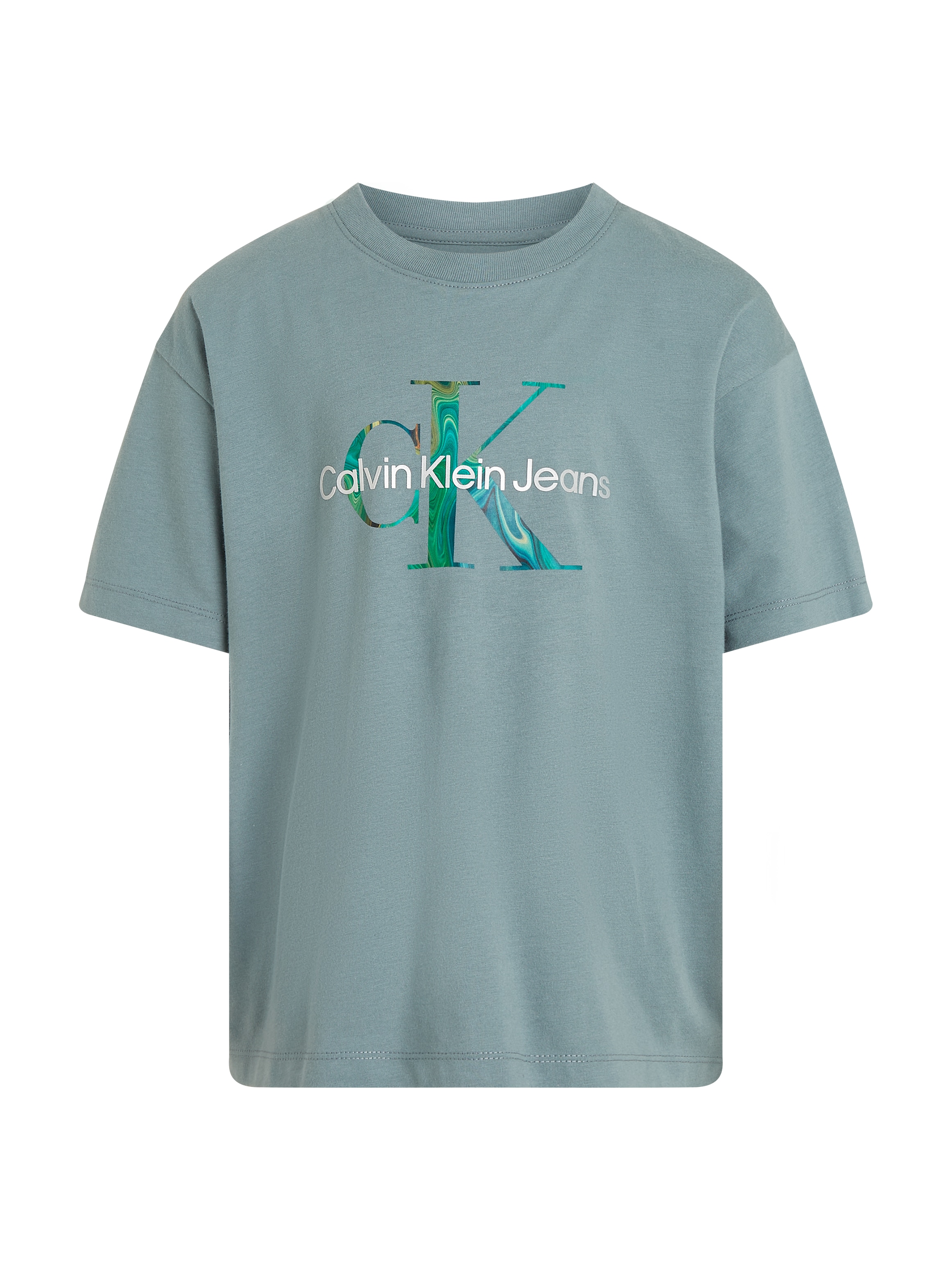 Calvin Klein Jeans T-Shirt »OCEAN SWIRL MONO T-SHIRT«, mit großem Logodruck