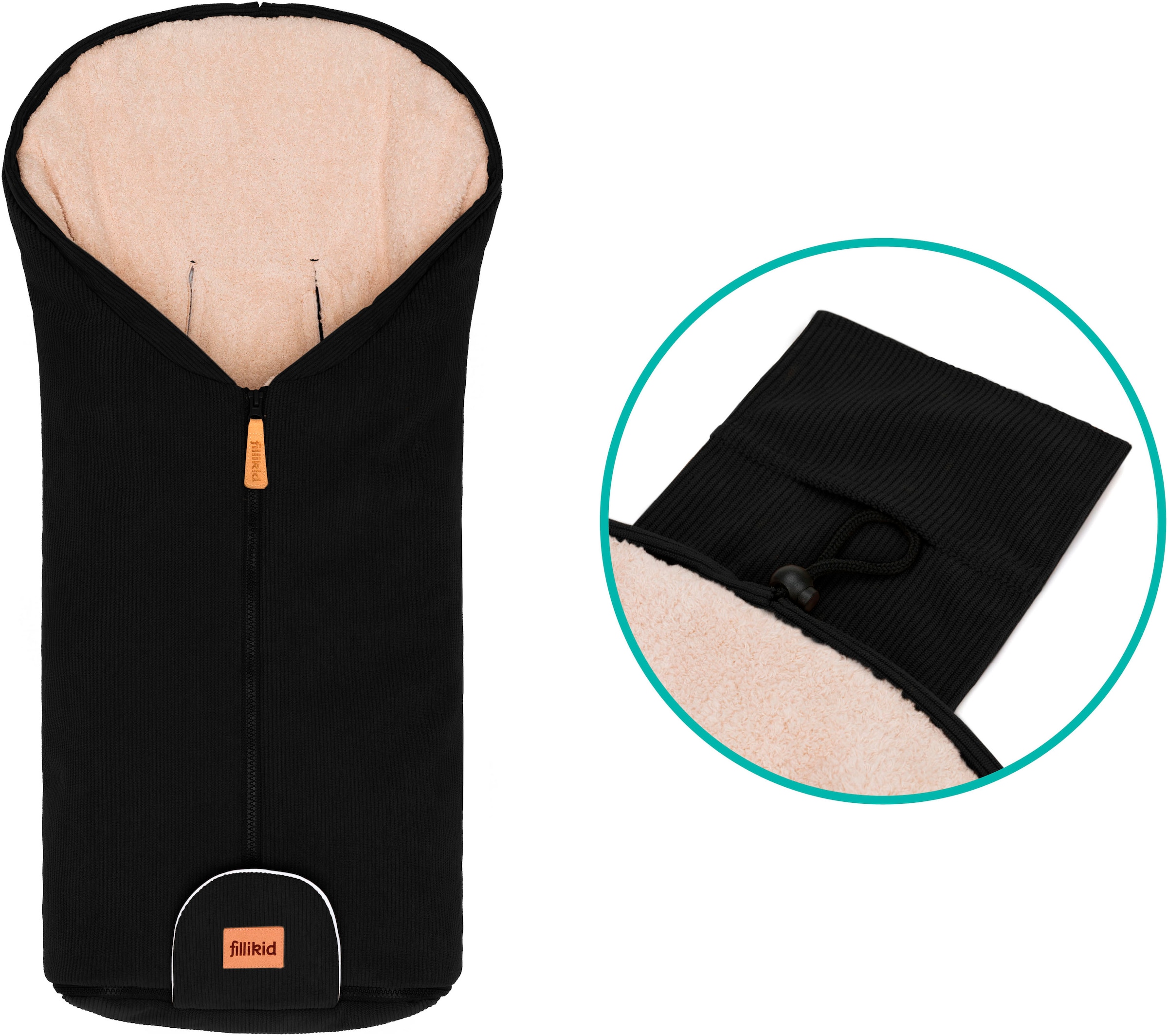 Fillikid Fußsack »Nevis Cord, Winterfußsack Gr. 0« für Autositze Gr. 0 und Kinderwagen