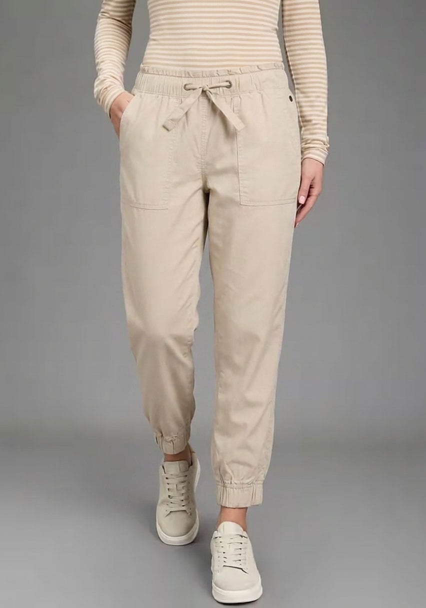 KangaROOS Paperbag-Hose  Casual Popeline-Hose, gerades Bein, Loose Fit