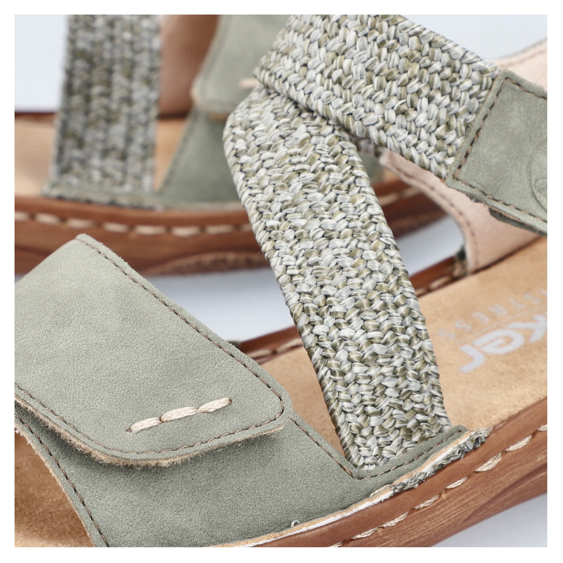 Rieker Sandale  Sommerschuh, Riemchensandale, Sandalette mit Klettverschlüsse