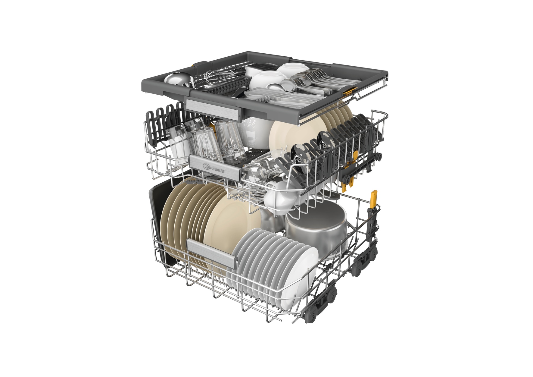 BAUKNECHT vollintegrierbarer Geschirrspüler »BK7IA115B2M6L0« 15 tlg. Maßgedecke Großer MaxiSpace Innenraum, inklusive PowerClean Pro Hochdruckdüsen