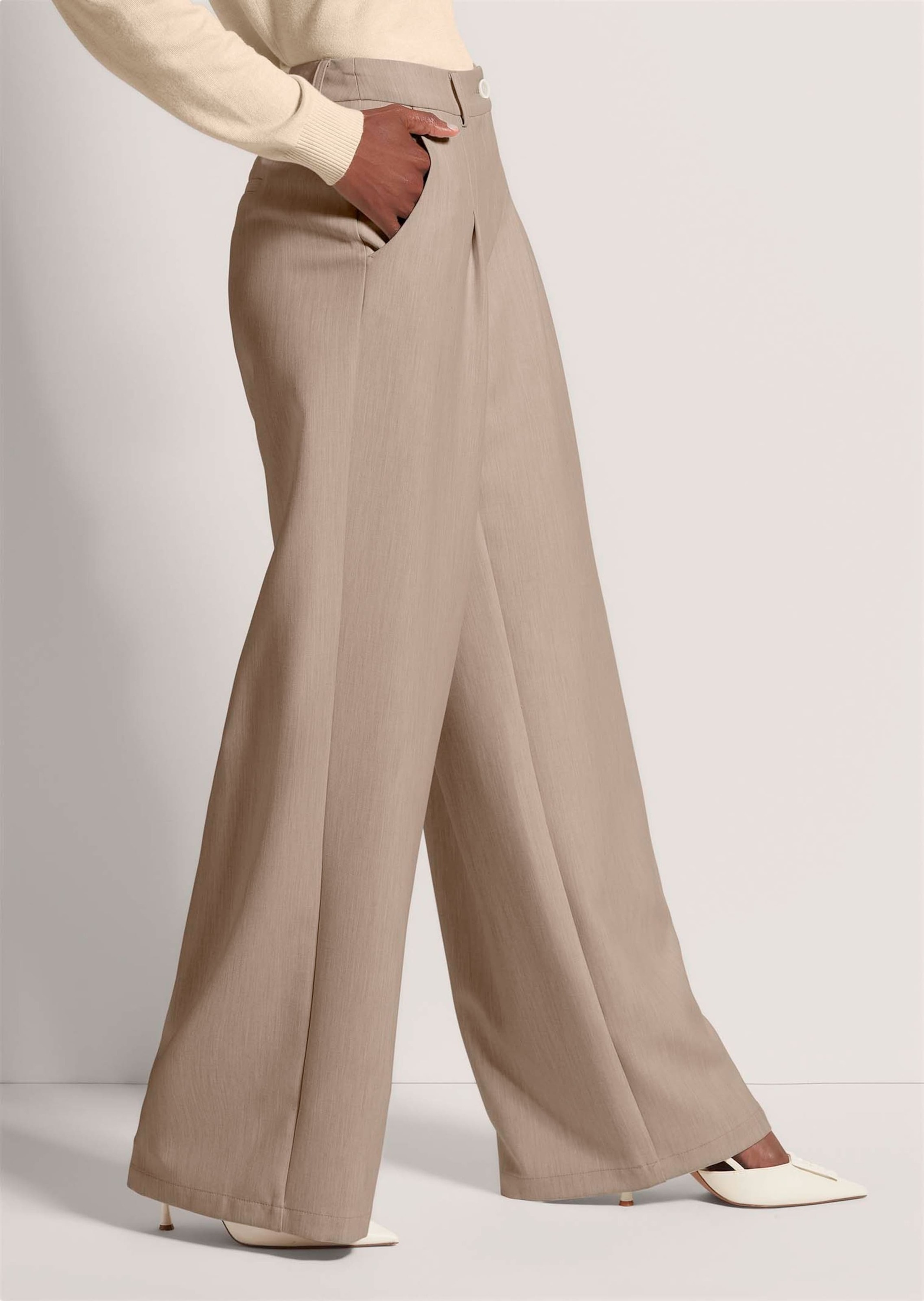 MADELEINE Bügelfaltenhose »Palazzohose Elegante Stretchhose mit Bügelfalten«