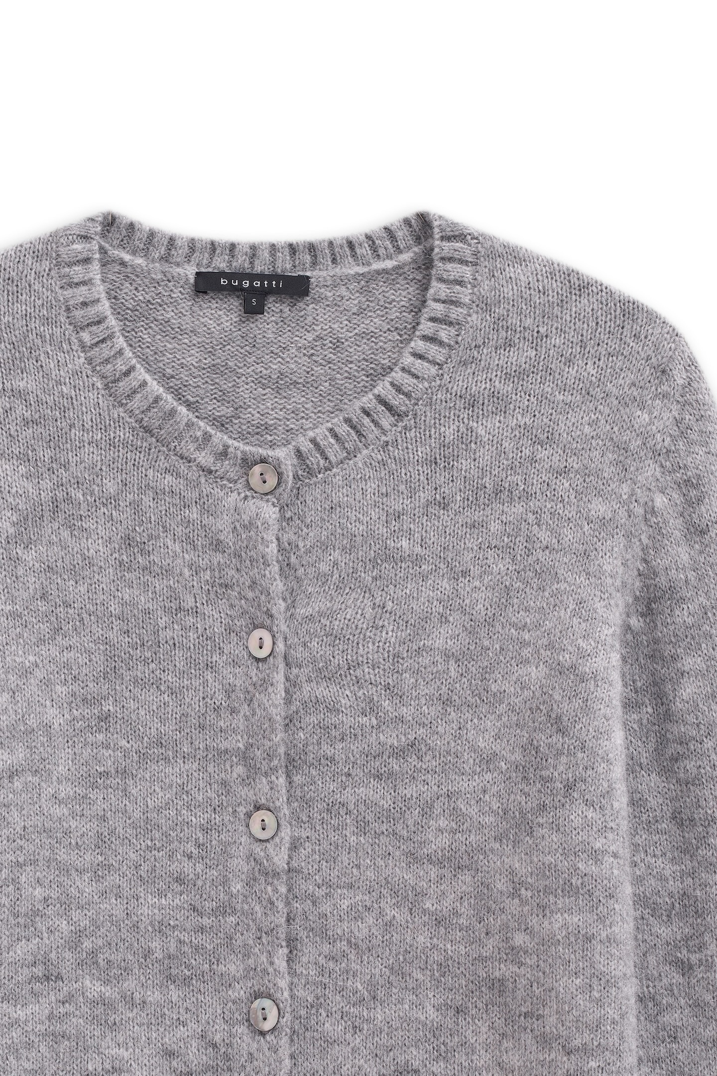 bugatti Cardigan »Weich & warm«, mit Rundhals & Knopfleiste