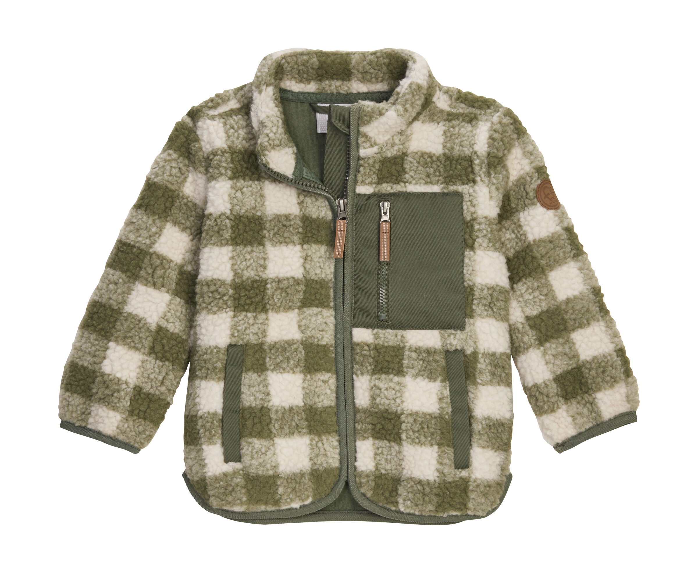 first instinct by killtec Fleecejacke »FIOW 50 MNS FLC JCKT« Sherpa Fleecejacke mit Karomuster, Kinnschutz und Namensetikett