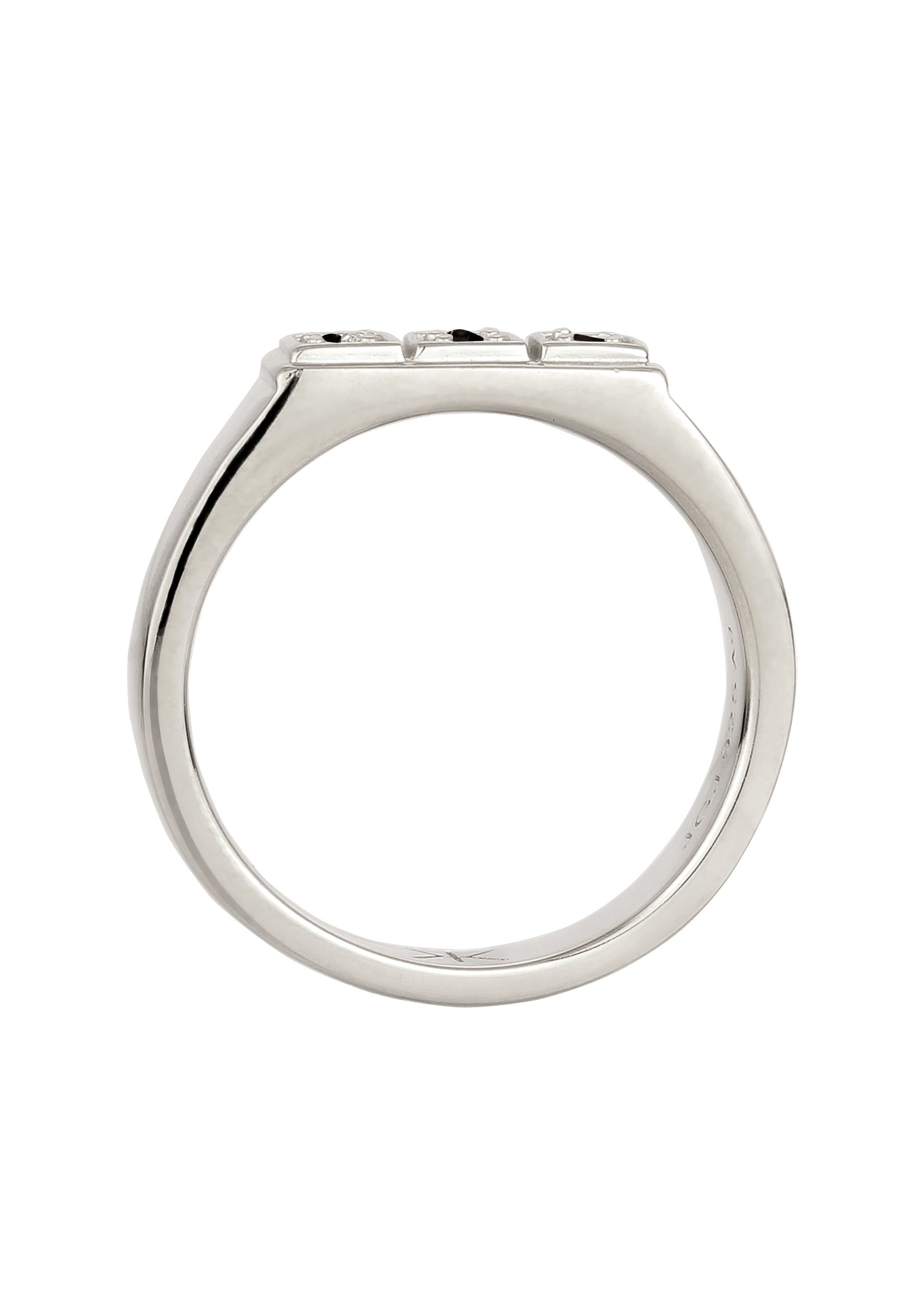 Kuzzoi Silberring »Ring Siegelring mit Kristallen von Swarovski® 925 Sterling Silber«