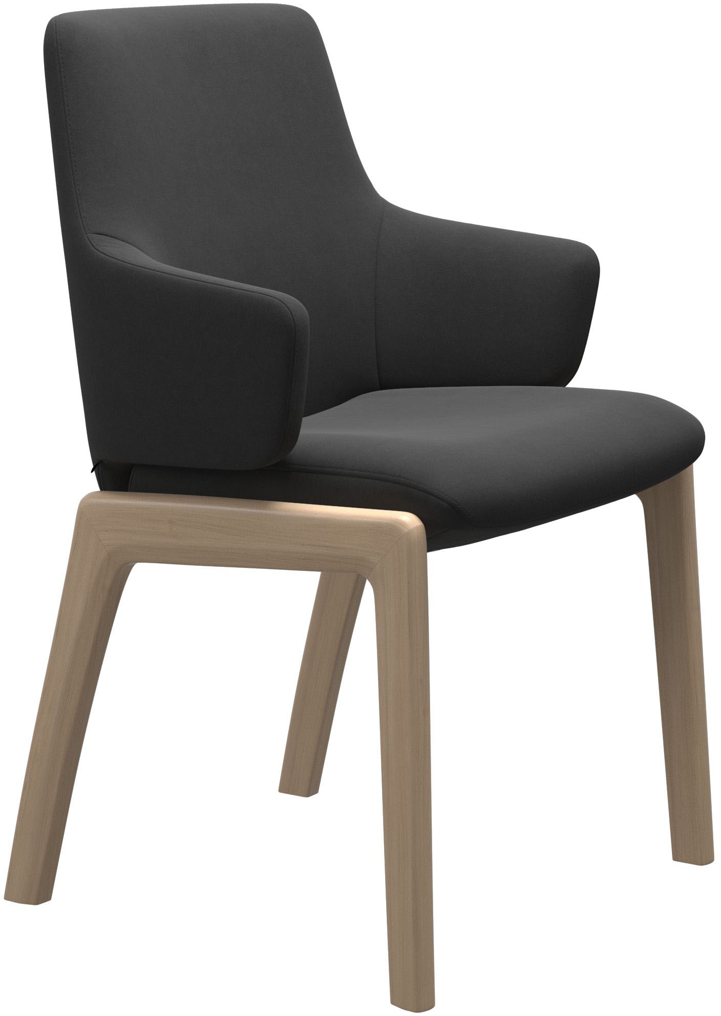 Stressless® Polsterstuhl »Laurel« () Low Back mit Armlehne, Größe L, mit abgerundeten Beinen in Schwarz