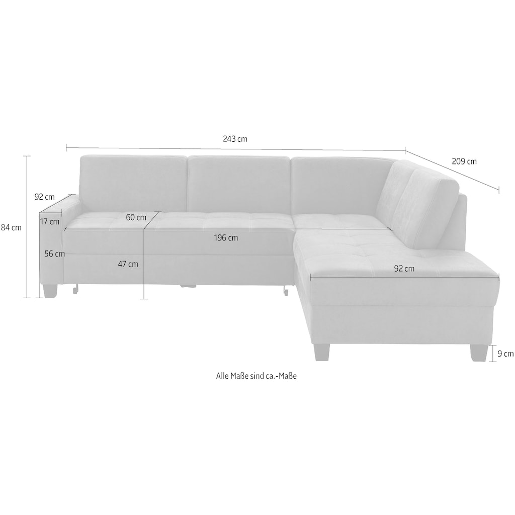 DOMO collection Ecksofa »Florentina L-Form«