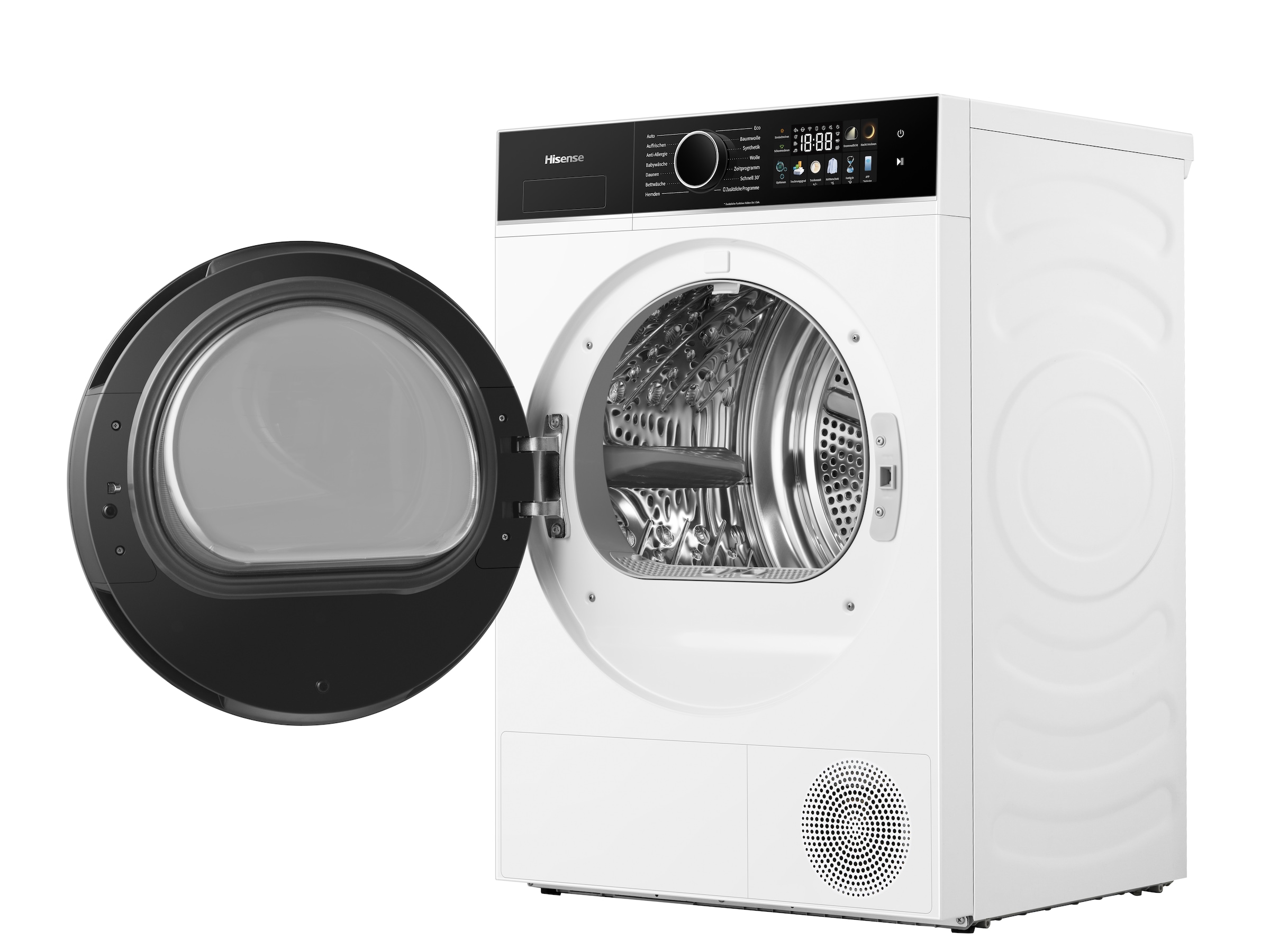 Hisense Wärmepumpentrockner »DH3I802BWCD« 3i Serie Farb-Display, Smart Assist