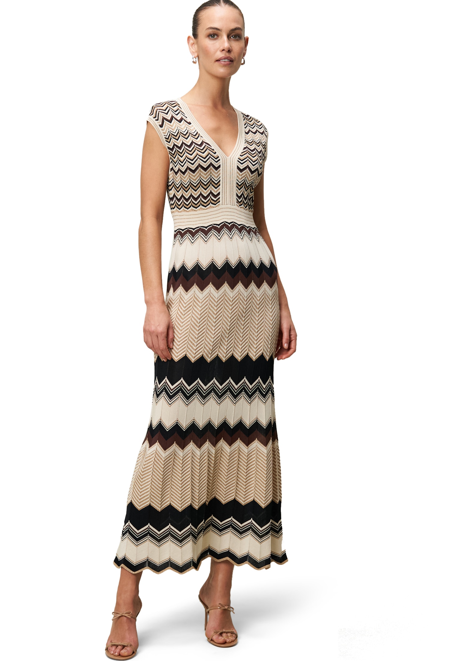 Zero Strickkleid »Strickkleid mit Zickzackmuster«