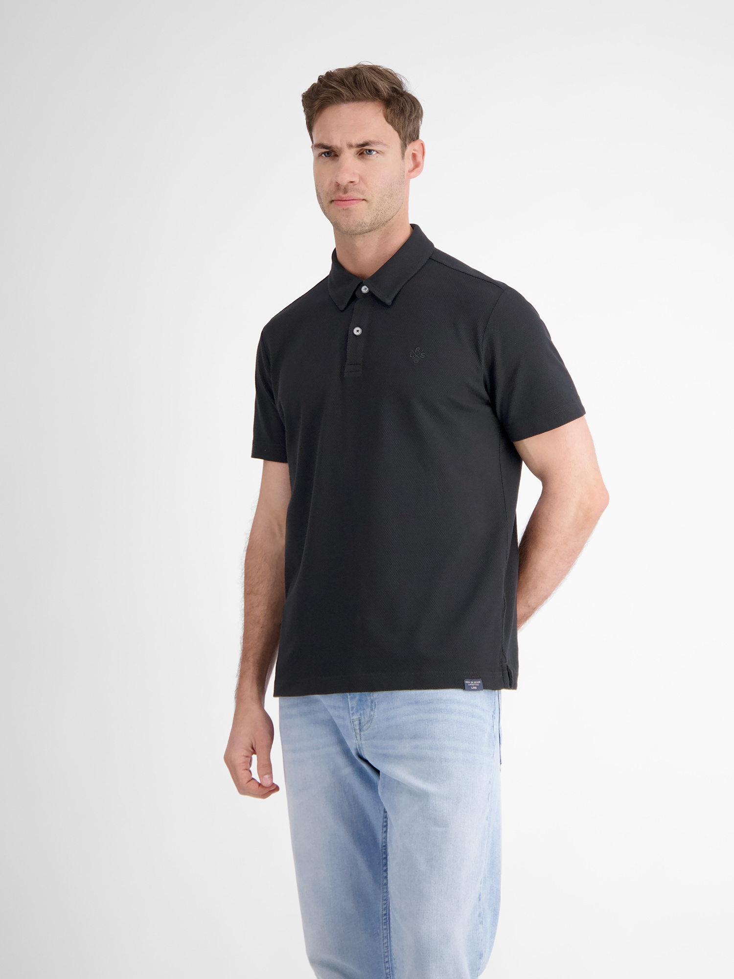 LERROS Poloshirt »LERROS Basic Poloshirt mit Brusttasche, unifarben«
