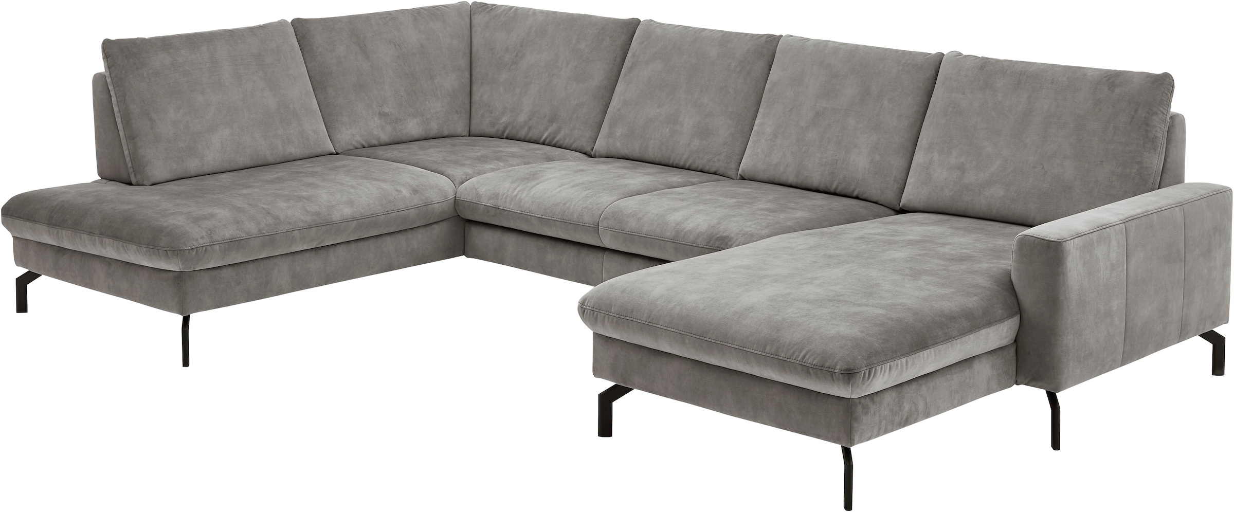 Die PlanBar Wohnlandschaft »ZE-EM20028 U-Form, Breite 332 cm« wahlweise mit Kopfstützen und Sitztiefenverstellung