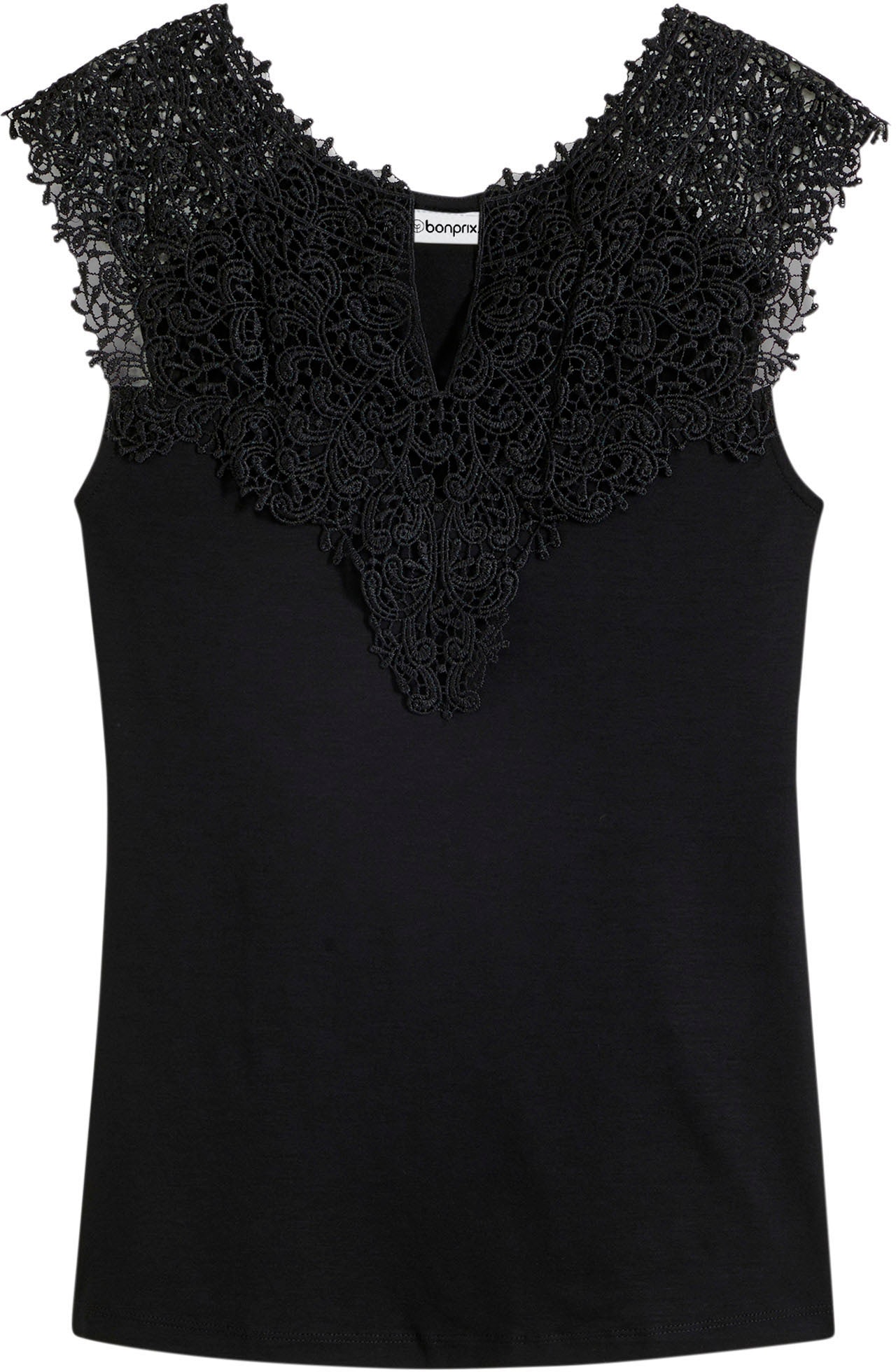 bonprix Shirttop »Top aus fließendem Viskose-Mix« figurenbetonte Passform, ärmelloses Design, eleganter Stil