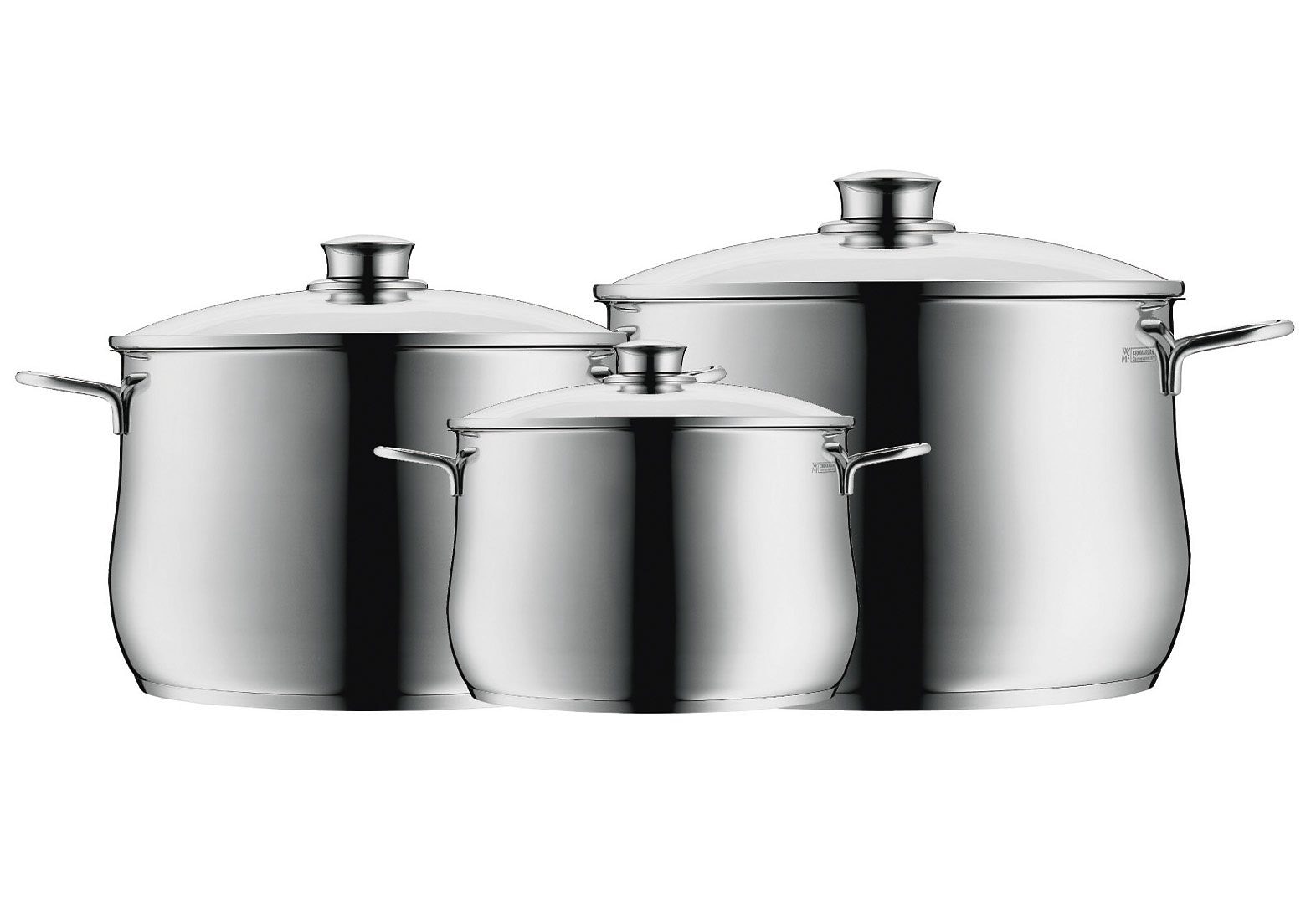 WMF Topf-Set Rostfrei Induktion (Set, 6 Edelstahl »Diadem 3 mit tlg.), Jahren 18/10, Garantie Cromargan® XXL Plus«