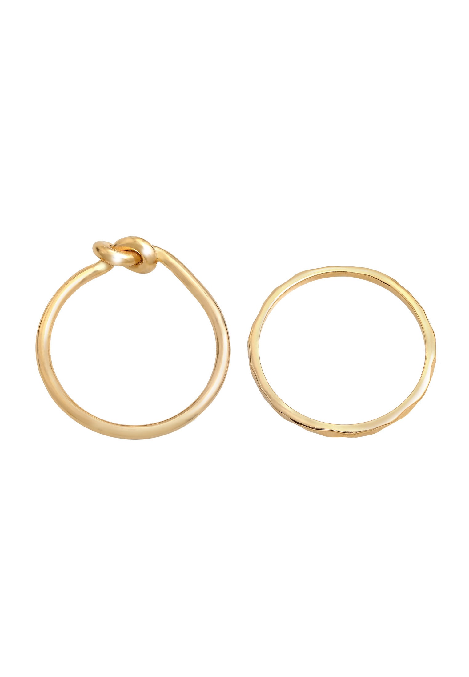 Elli Ring-Set »Ring Knoten Verknotet Trend Basic 2er Set 925 Silber«
