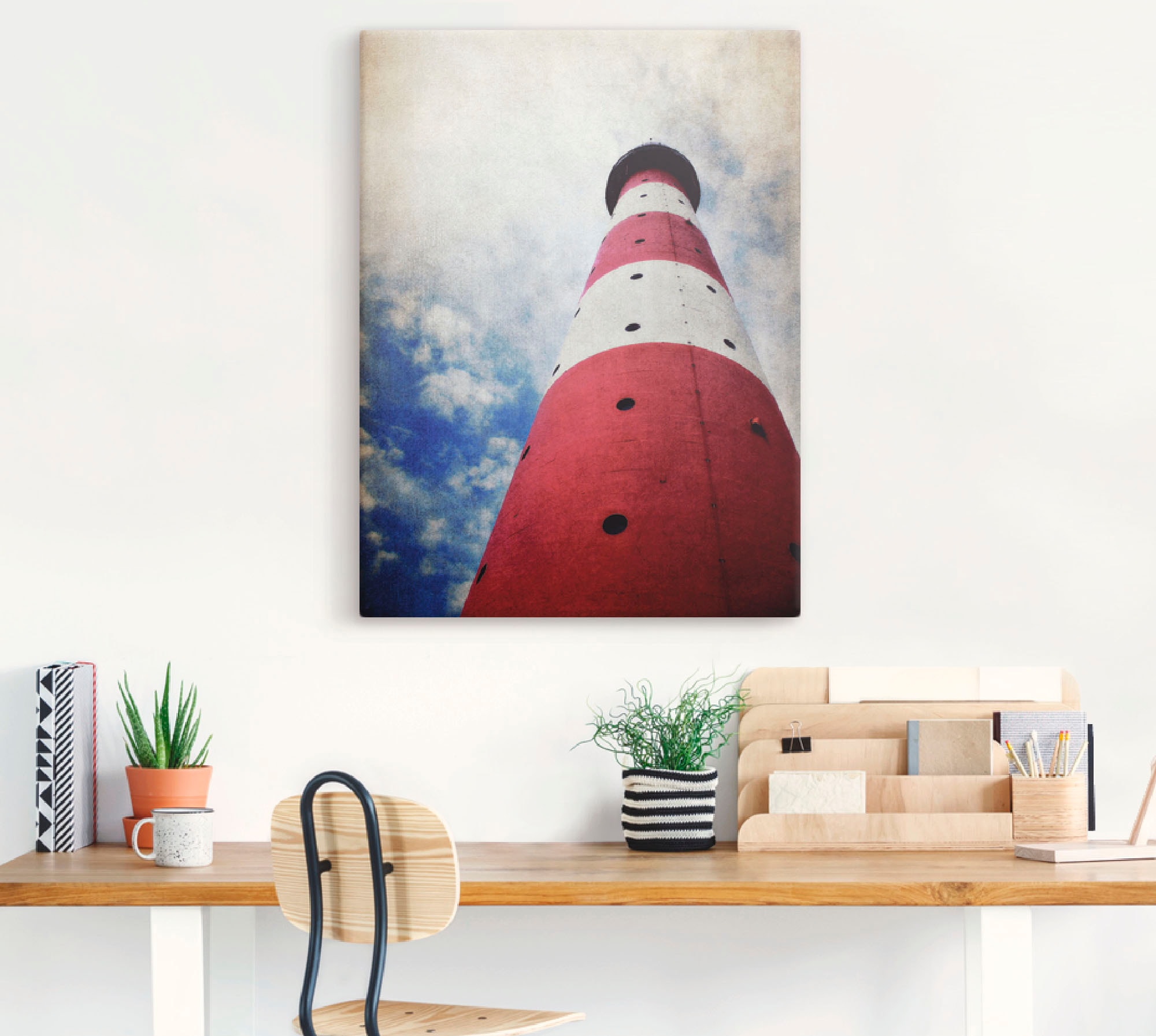 Artland Wandbild »Westerhever Leuchtturm«, Gebäude, (1 St.), als Leinwandbild, Wandaufkleber oder Poster in versch. Größen