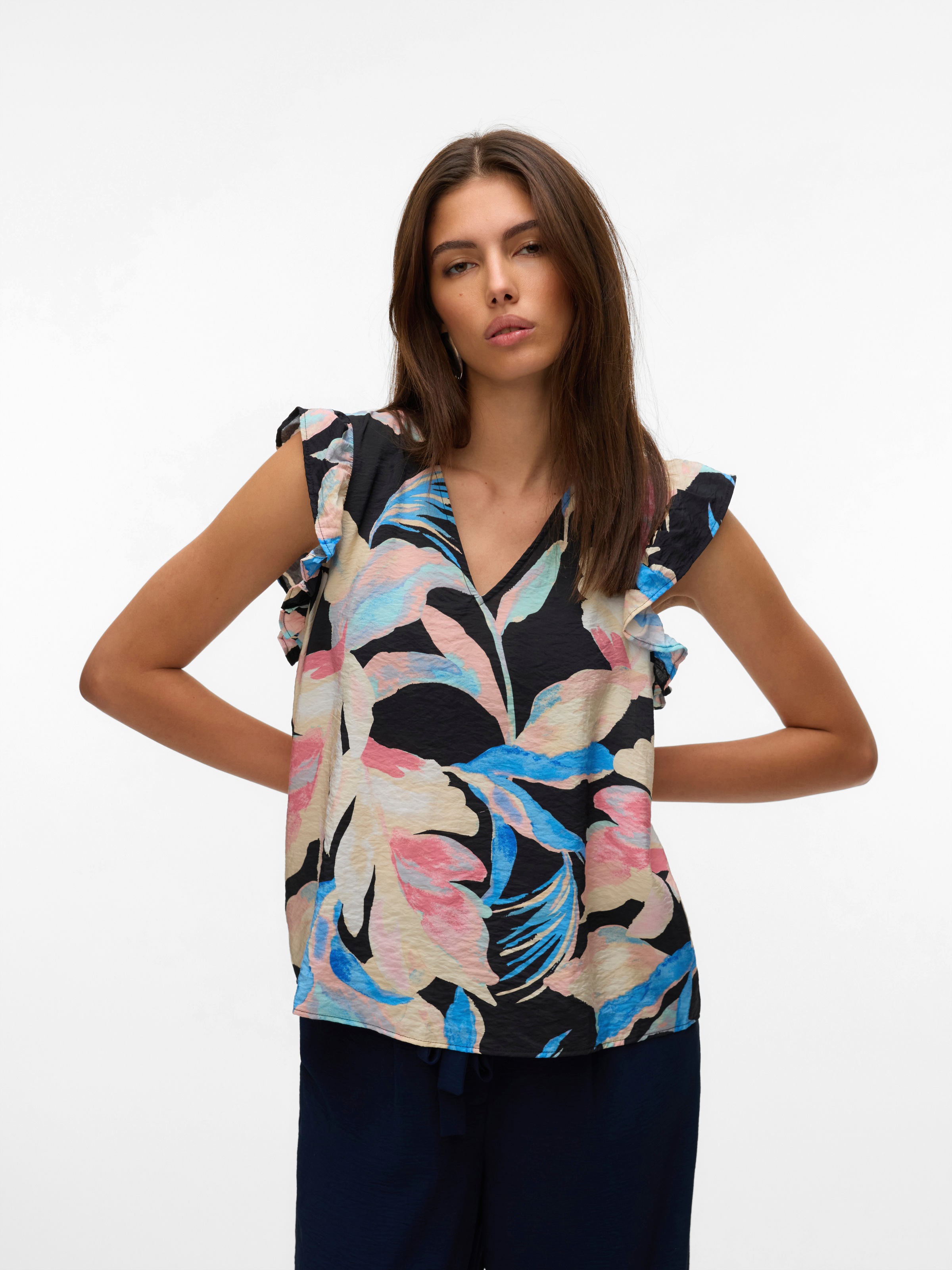 Vero Moda Blusentop »VMJOSIE SL V-NECK TOP WVN GA«