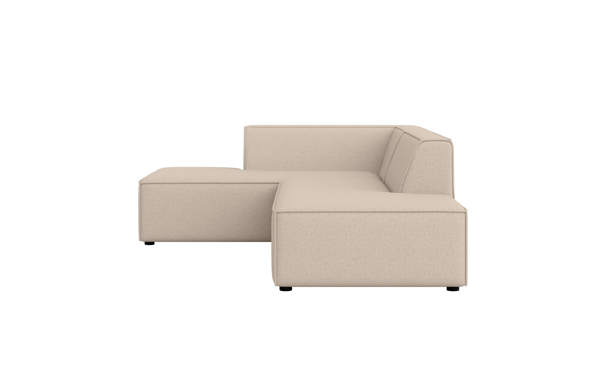 OTTO home Ecksofa »Ecksofa Cavan mit Ottomane links oder rechts bestellbar« L-Form mit Wellenunterfederung, Maße B/T/H: 270/180/72 cm
