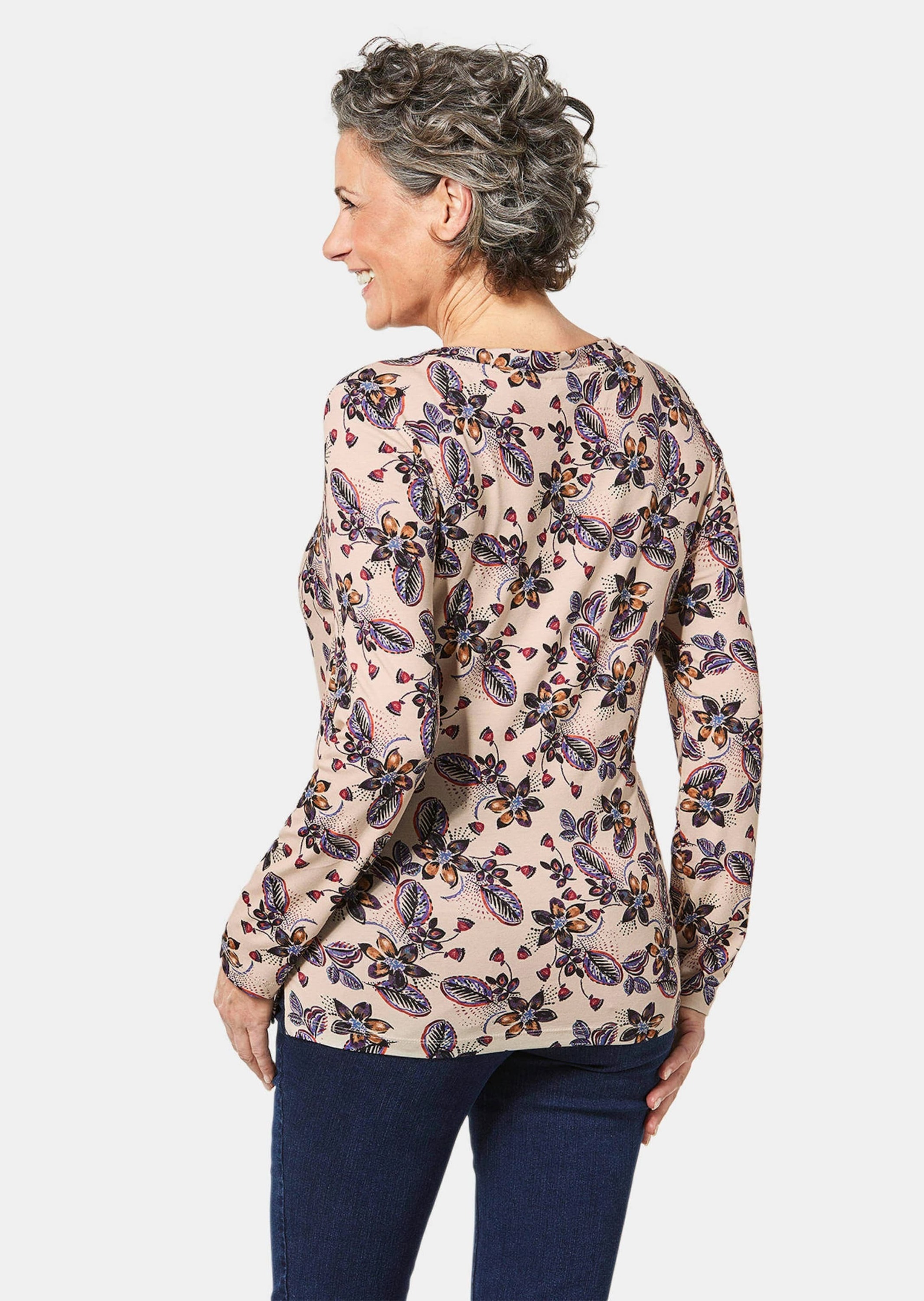 GOLDNER Print-Shirt »Kurzgröße Kurzgröße - Attraktives Druckshirt in einzigartigem Look«