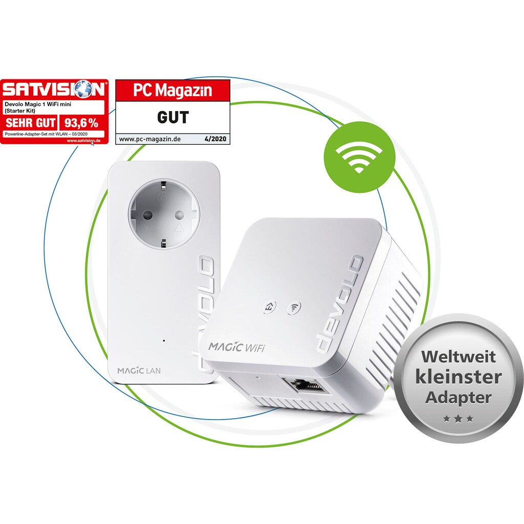 DEVOLO WLAN-Router »Magic 1 WiFi mini Starter Kit (1200Mbit, G.hn, Powerline + WLAN, Mesh)«