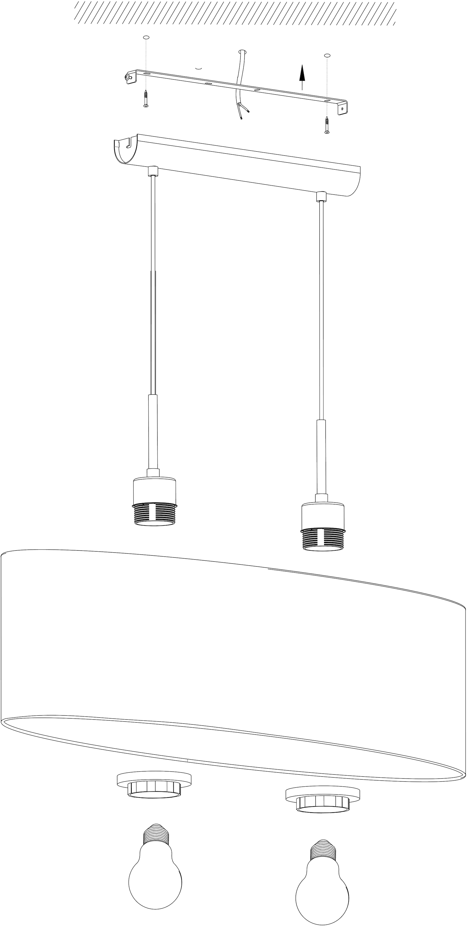 EGLO Pendelleuchte »PASTERI« E27 Hängeleuchte, Hängelampe