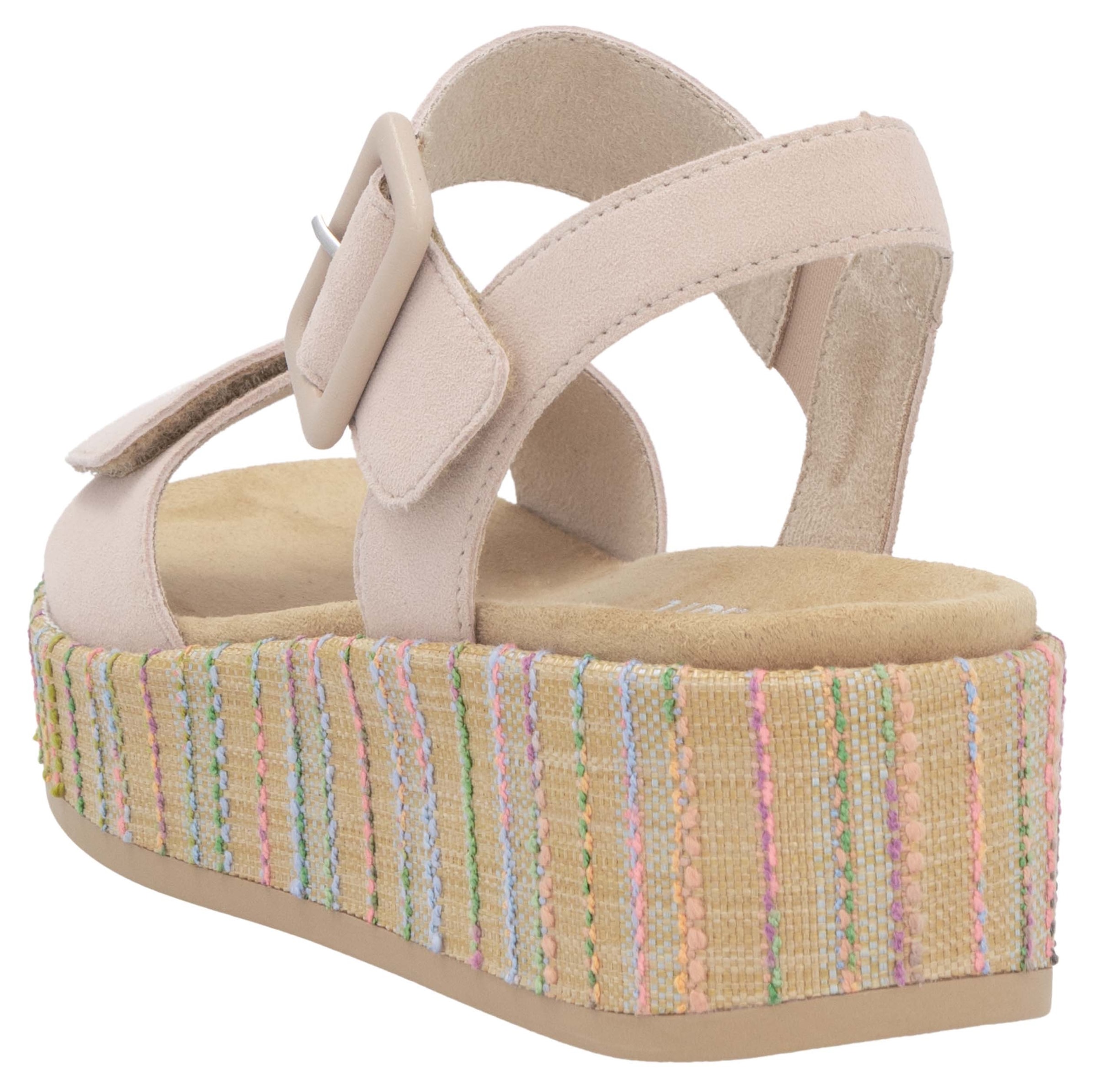 Remonte Sandalette »Elisabeth Hurley-Collection«, Keilabsatz, Sommerschuh, Riemchensandale mit bezogenem Plateau
