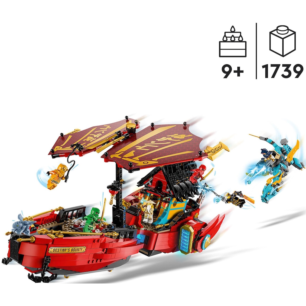 LEGO® Konstruktionsspielsteine »Ninja-Flugsegler im Wettlauf mit der Zeit (71797), LEGO® NINJAGO«, (1739 St.)