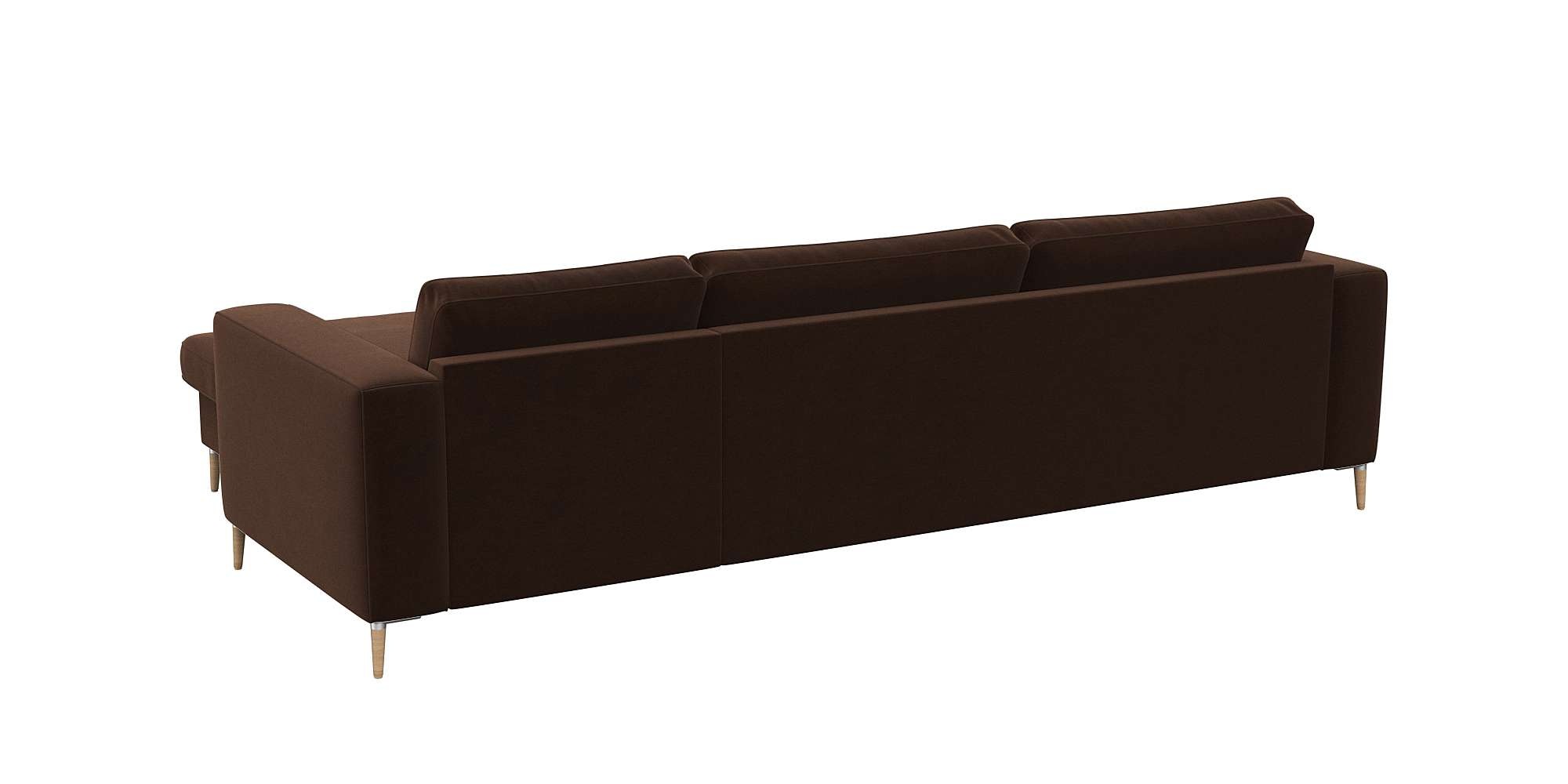 FLEXLUX Ecksofa »Fiore, super Sitzkomfort durch Kaltschaum im Sitz, L-Form«, breite Armlehnen, Kaltschaum, Füße Alu+ Eiche