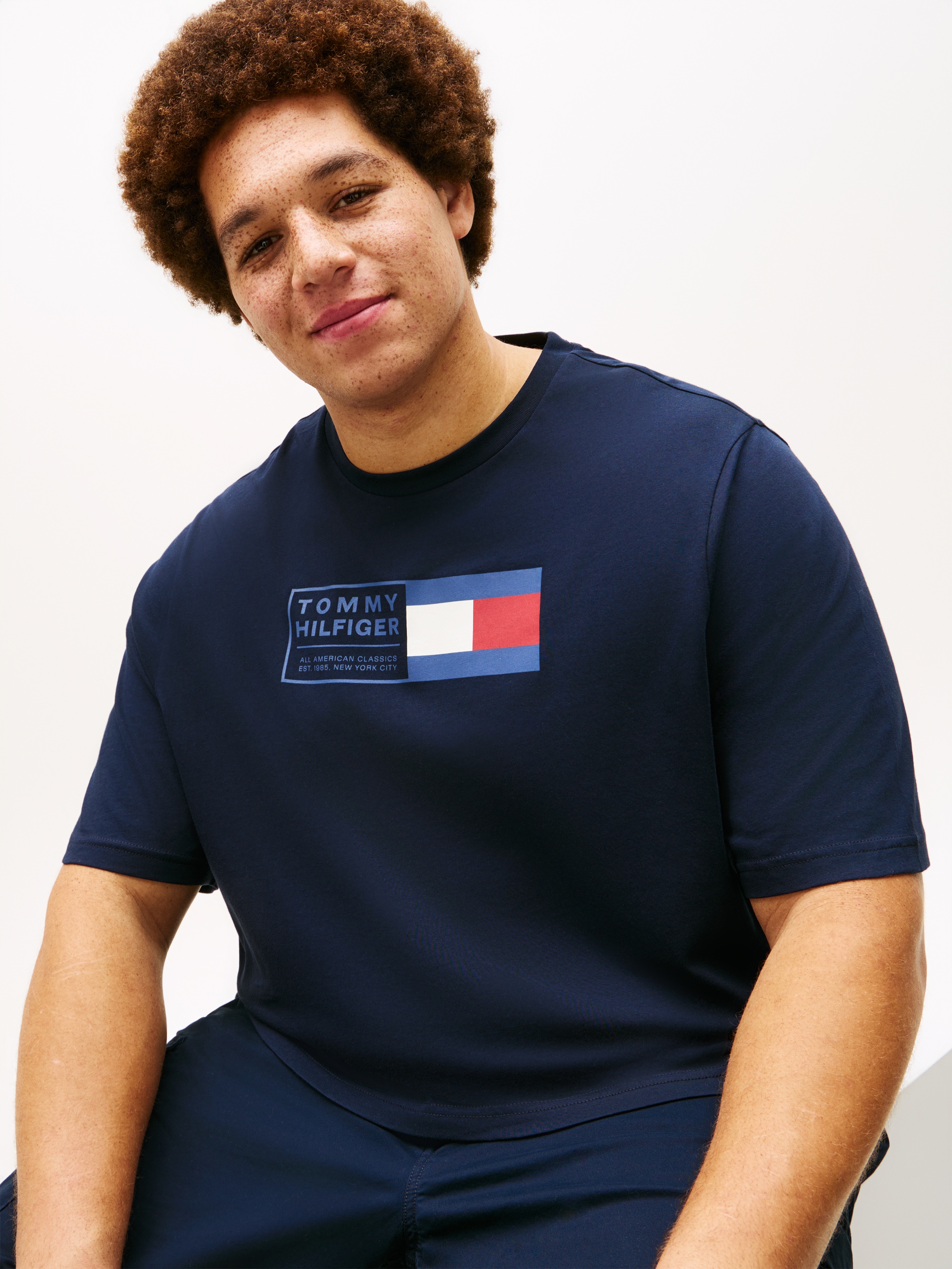Tommy Hilfiger Big & Tall T-Shirt »BRAND LOVE TEXT« Regular fit für große Größen