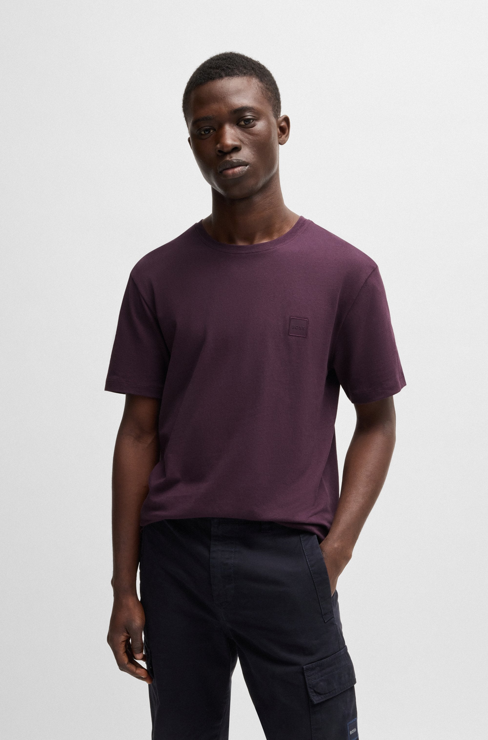 BOSS ORANGE T-Shirt »Tales«, mit BOSS Stickerei auf der Brust