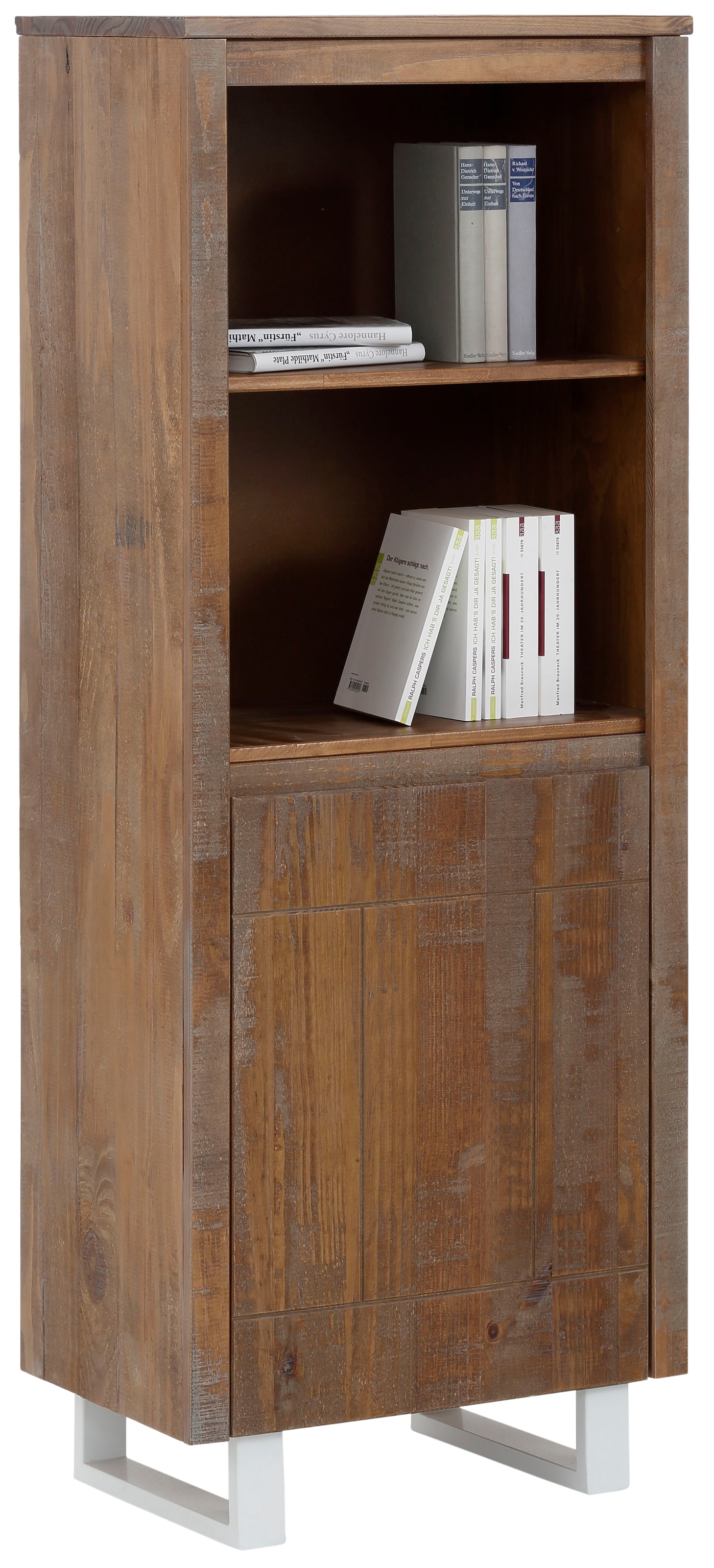 Home affaire Bücherregal »Lagos«, aus schönem massivem Kiefernholz,  grifflos, Breite 55 cm auf Rechnung bestellen