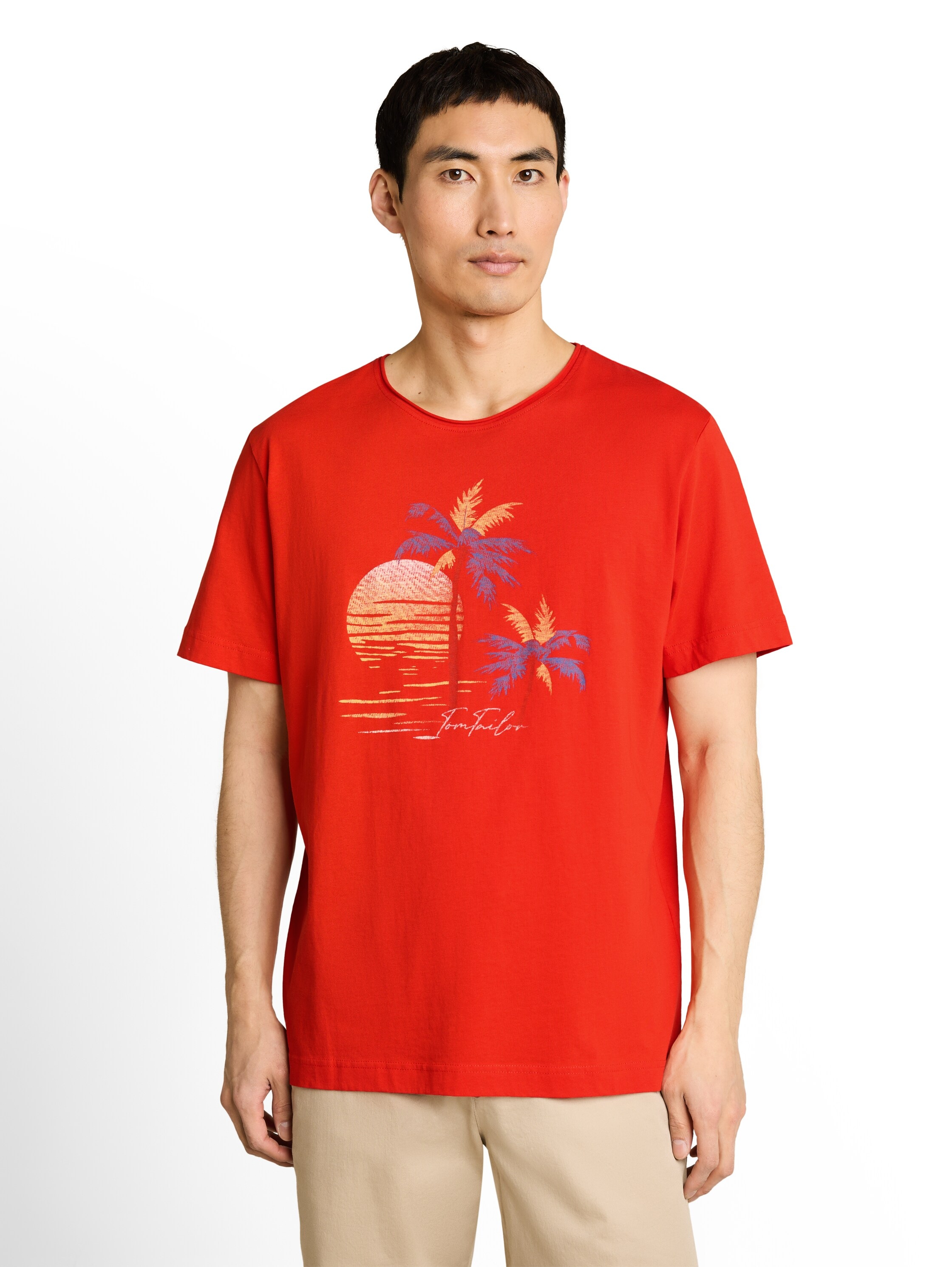 TOM TAILOR Rundhalsshirt Sommershirt mit Print