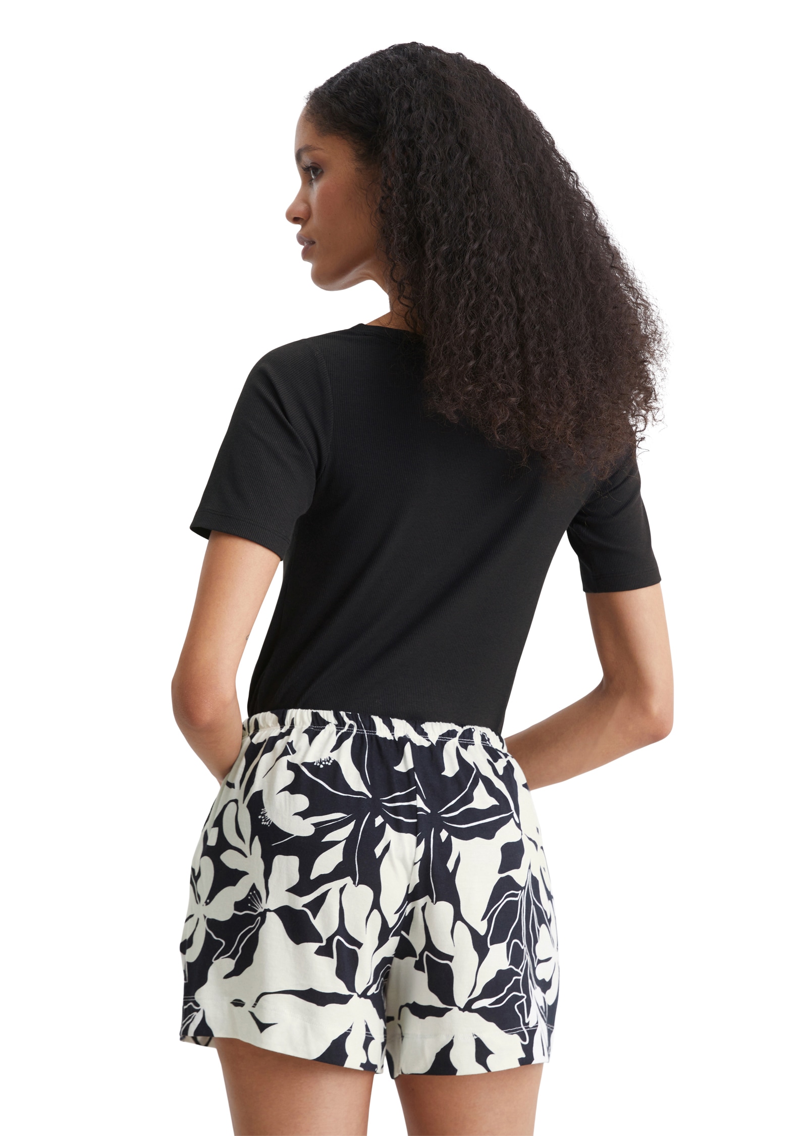 Marc O'Polo Shorts »Mix & Match Cotton Modal Jersey«, mit Allover-Print, im lockeren Regular Fit